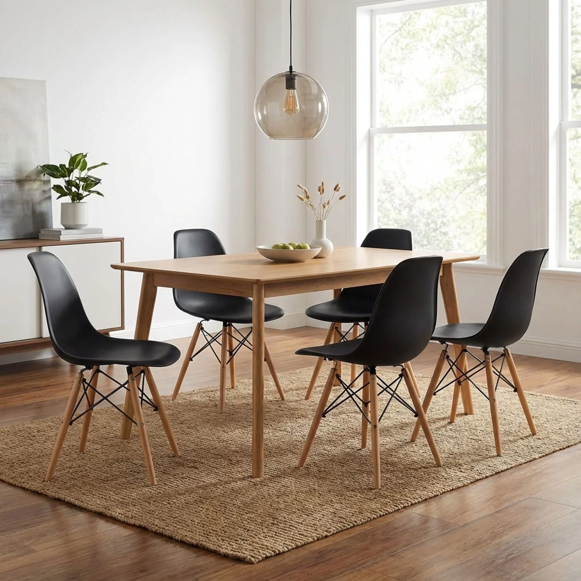 Maya Dining Chair Eiffel Tower Replica - Set of 4 - Black - Image 2