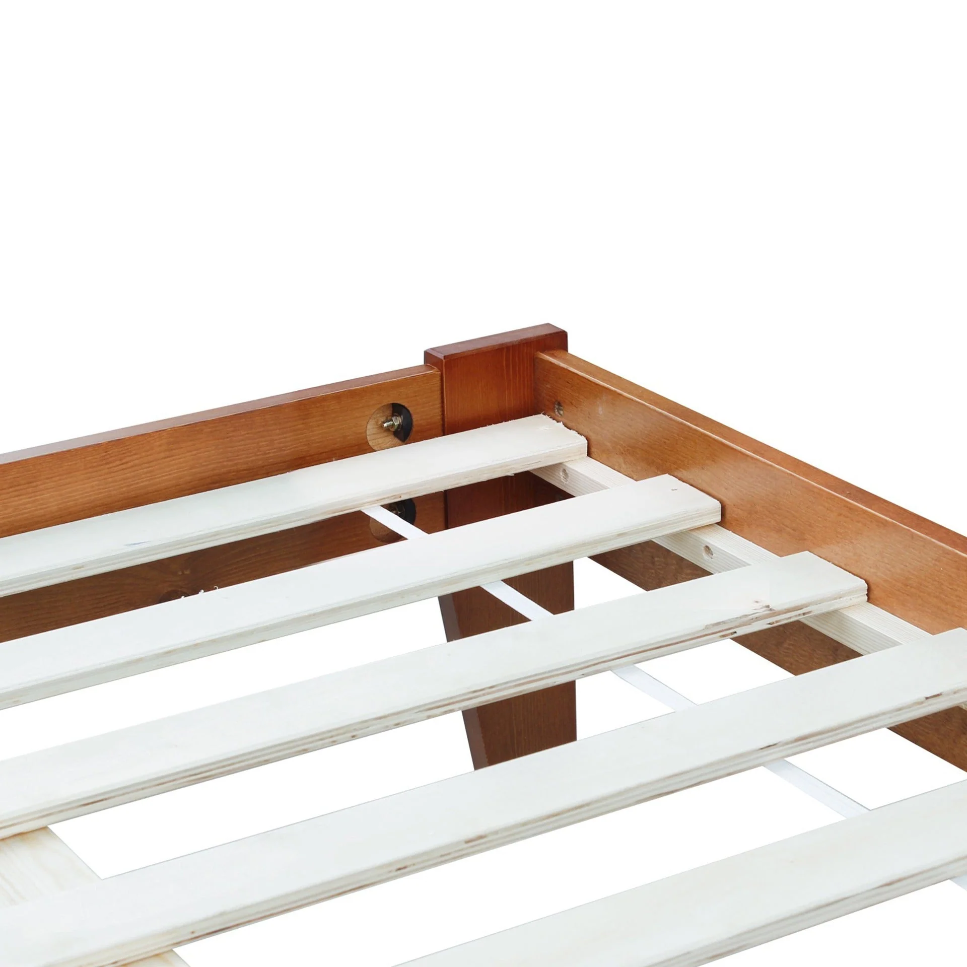 Meri King Single Wooden Bed Frame - Oak - Image 10
