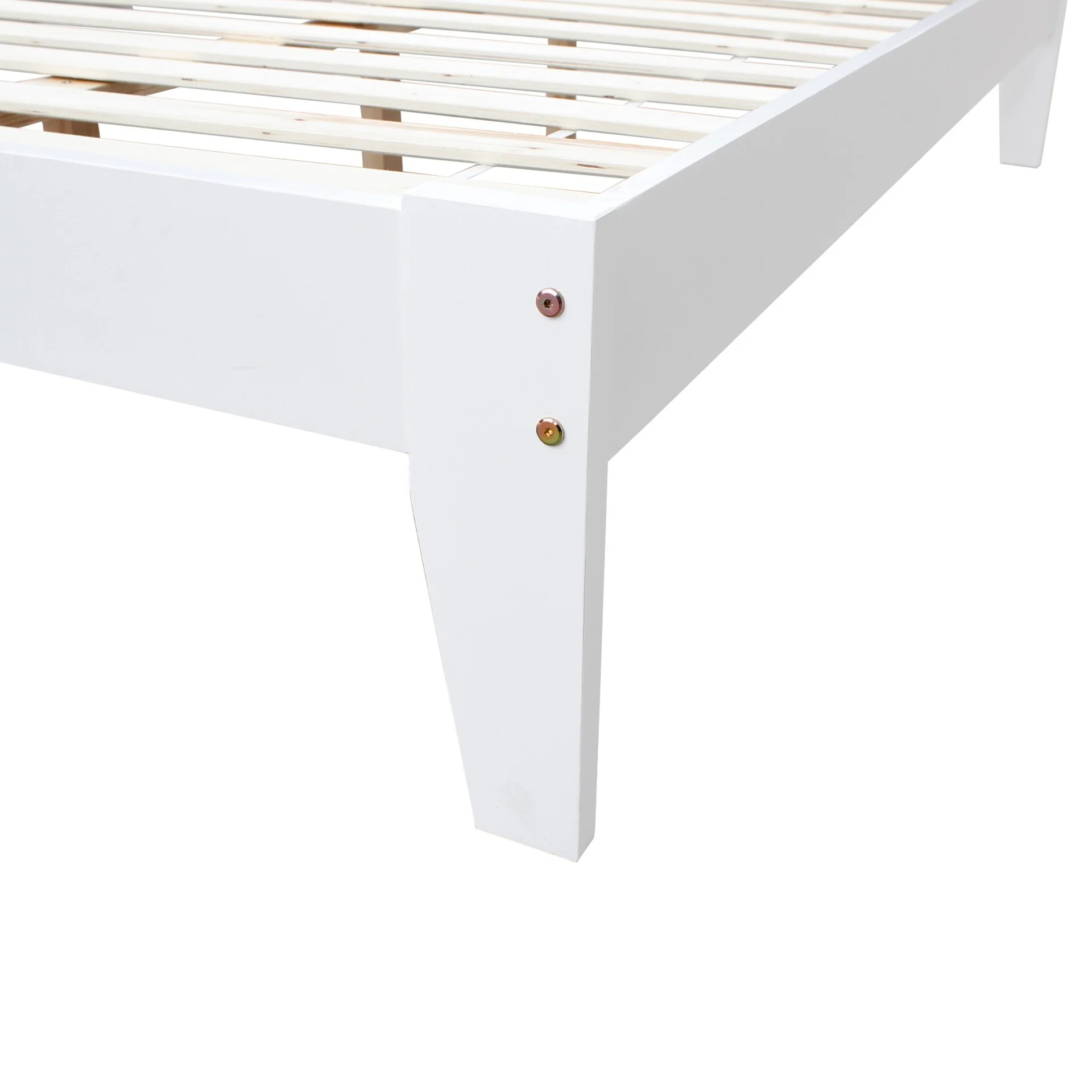 Meri Queen Wooden Bed Frame - White - Image 12