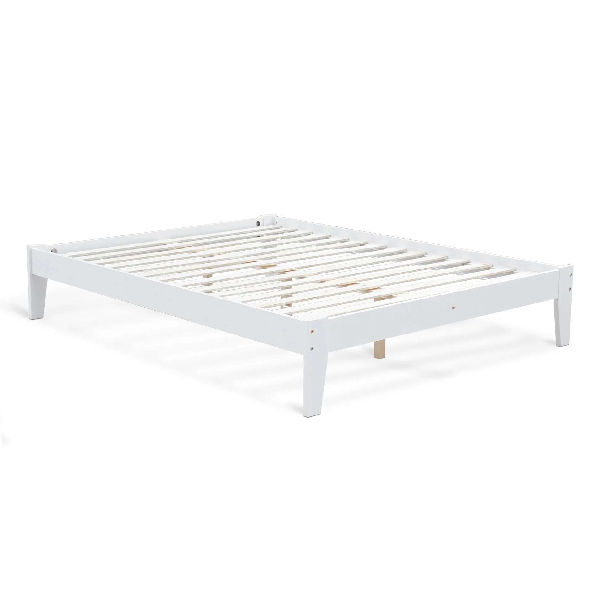 Meri Queen Wooden Bed Frame - White - Image 8