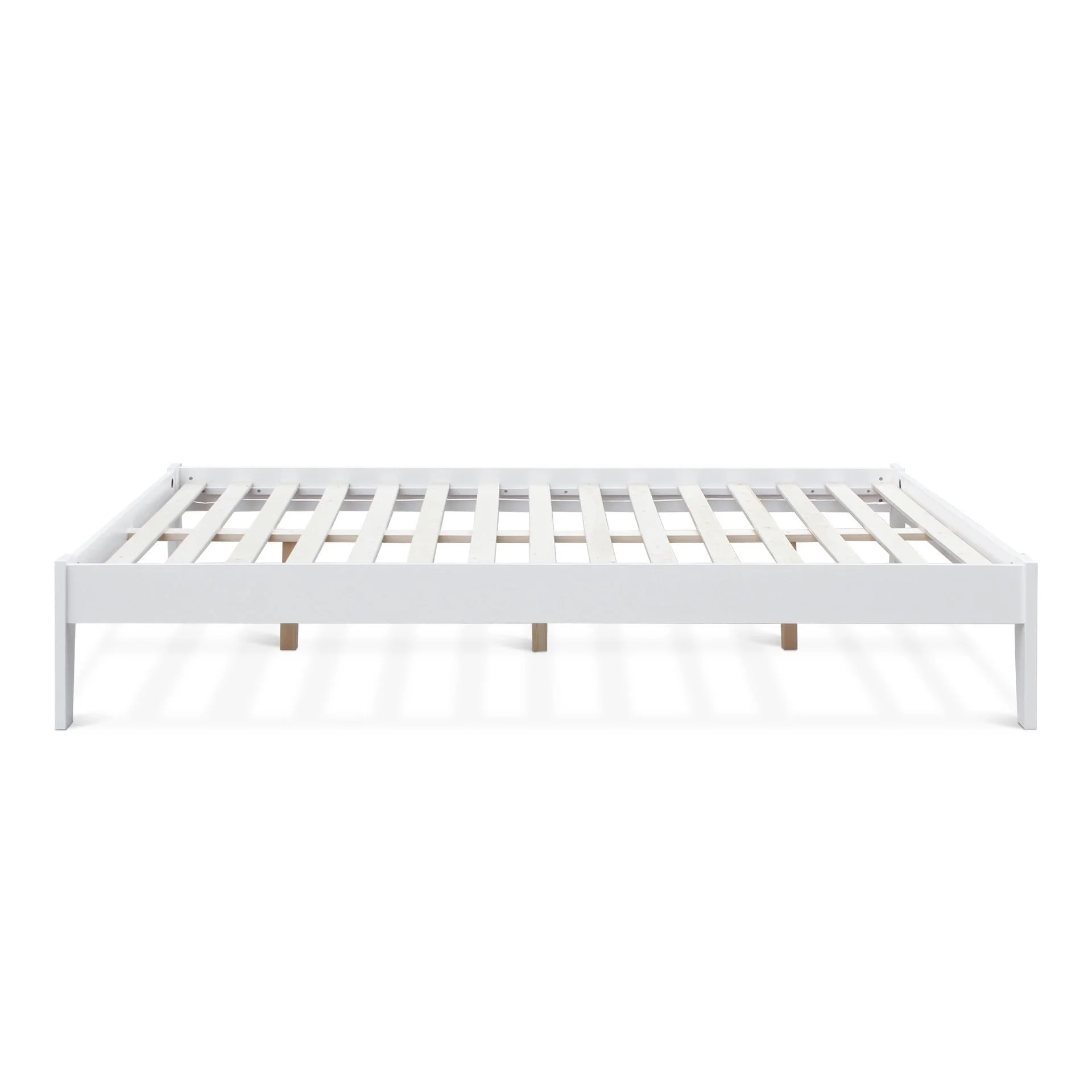 Meri Queen Wooden Bed Frame - White - Image 9