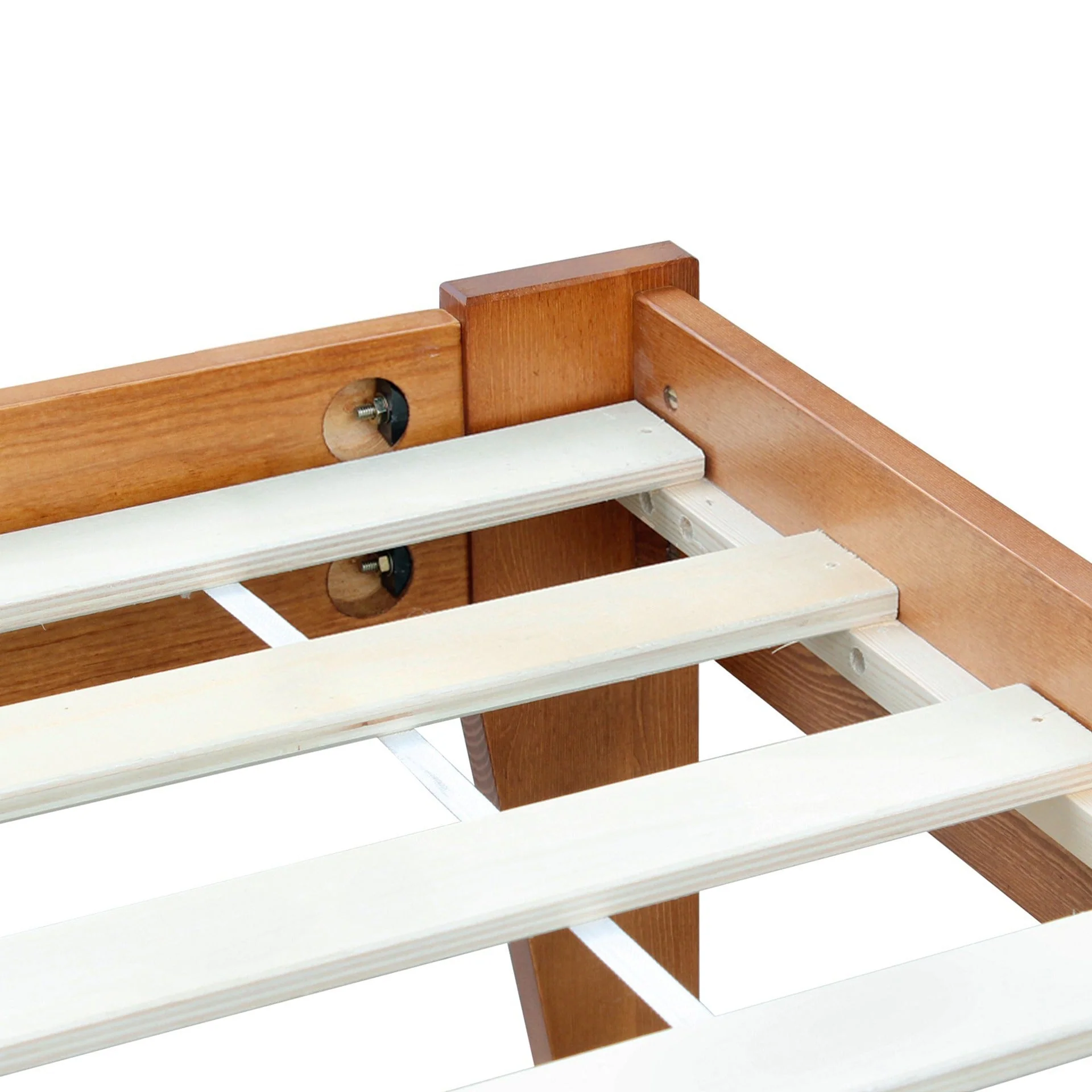 Natural Wood Bed Frame With Clear Under-Bed Storage - Image 10