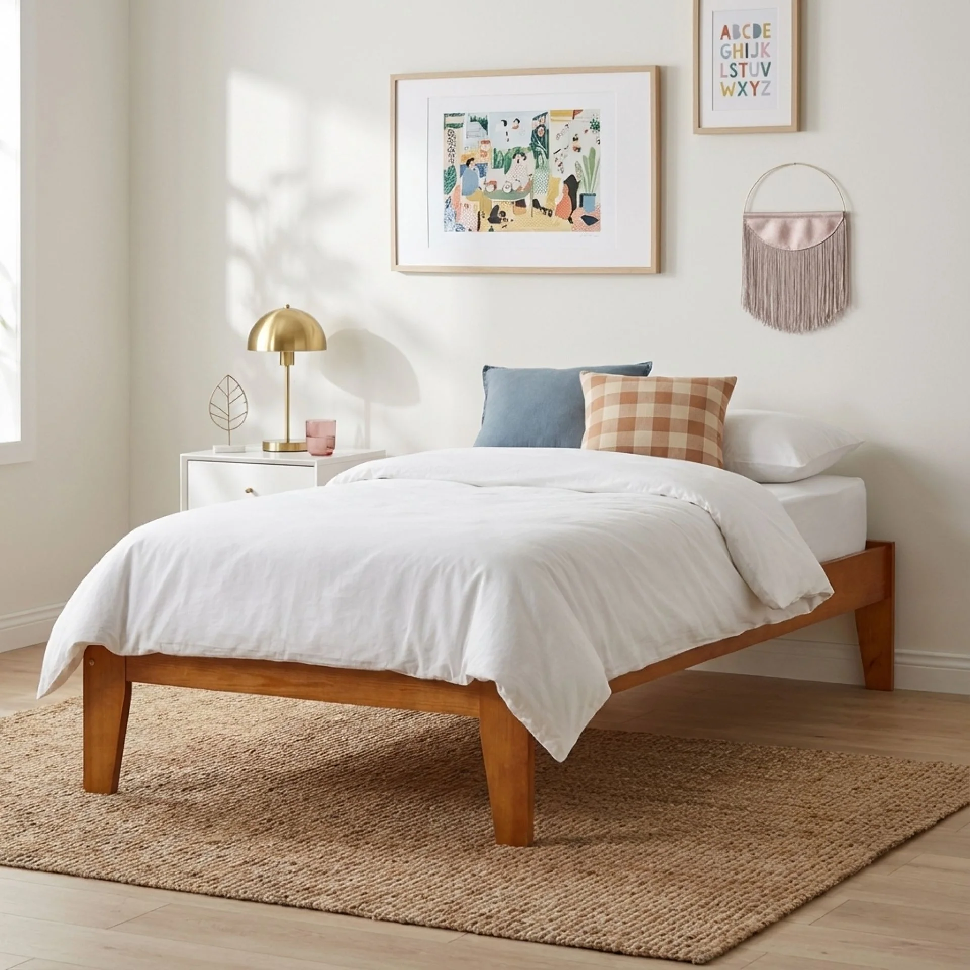 Natural Wood Bed Frame With Clear Under-Bed Storage - Image 3