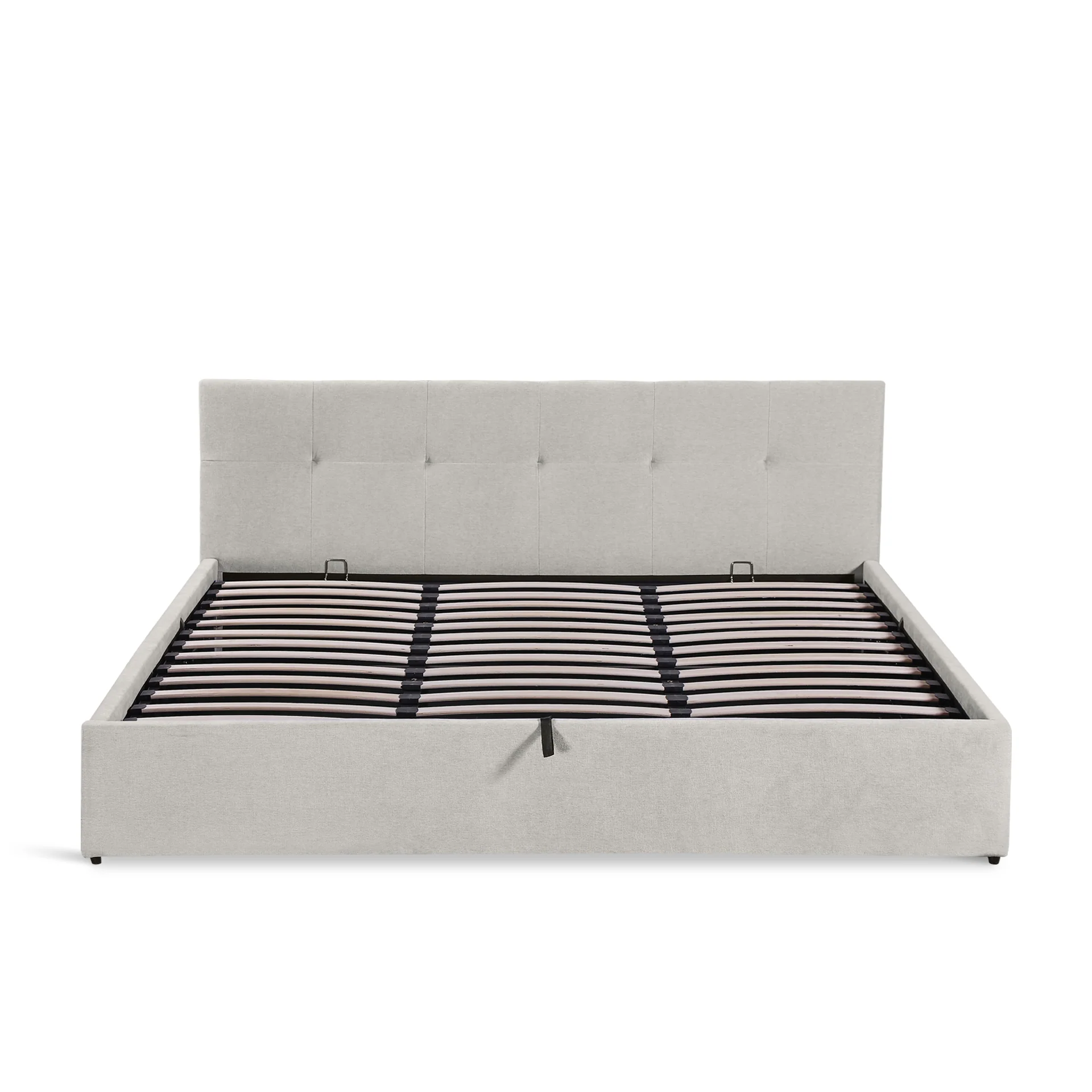 Mero Super King Gas Lift Bed Frame - Linen Beige - Image 8