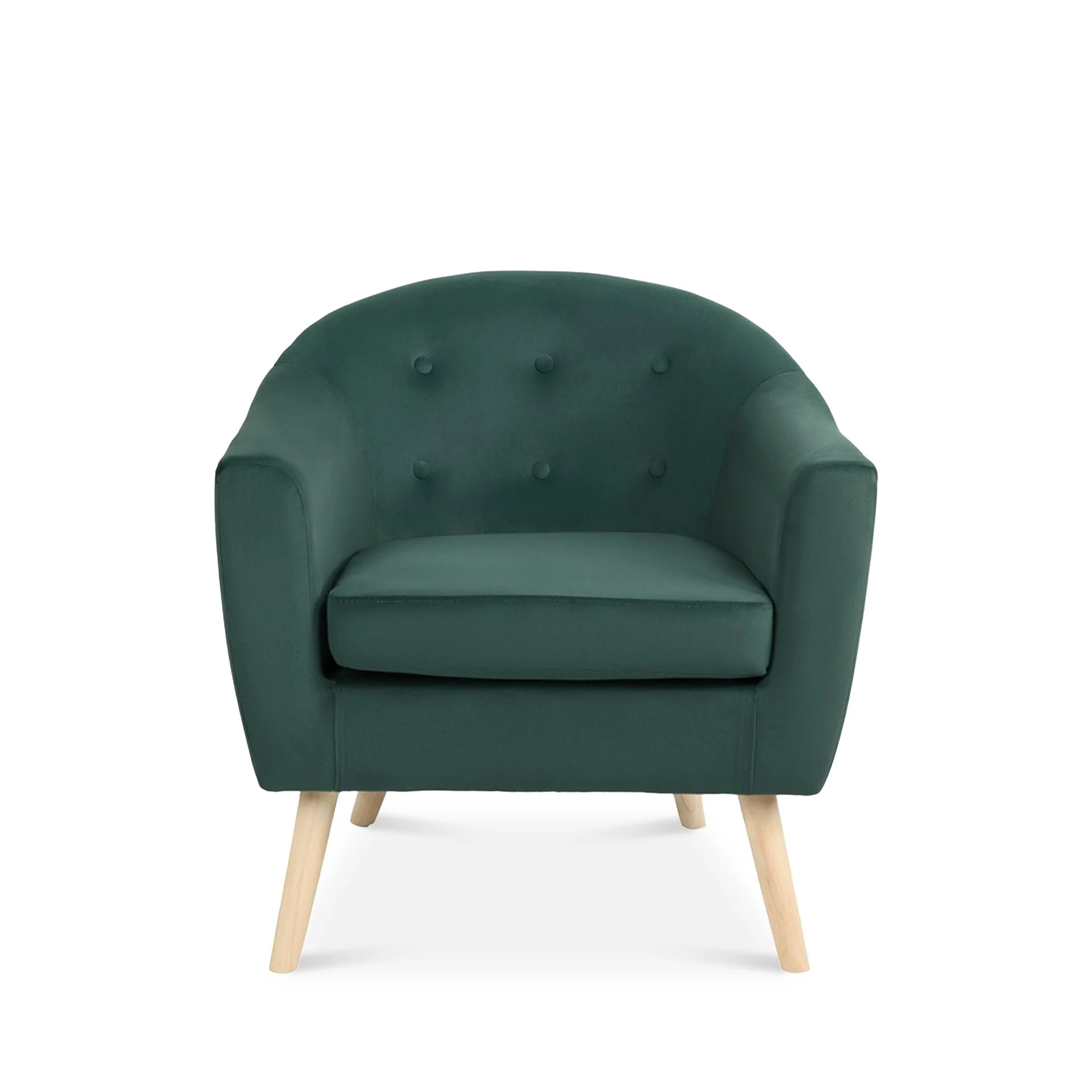 Millo Velvet Armchair - Dark Green - Image 11