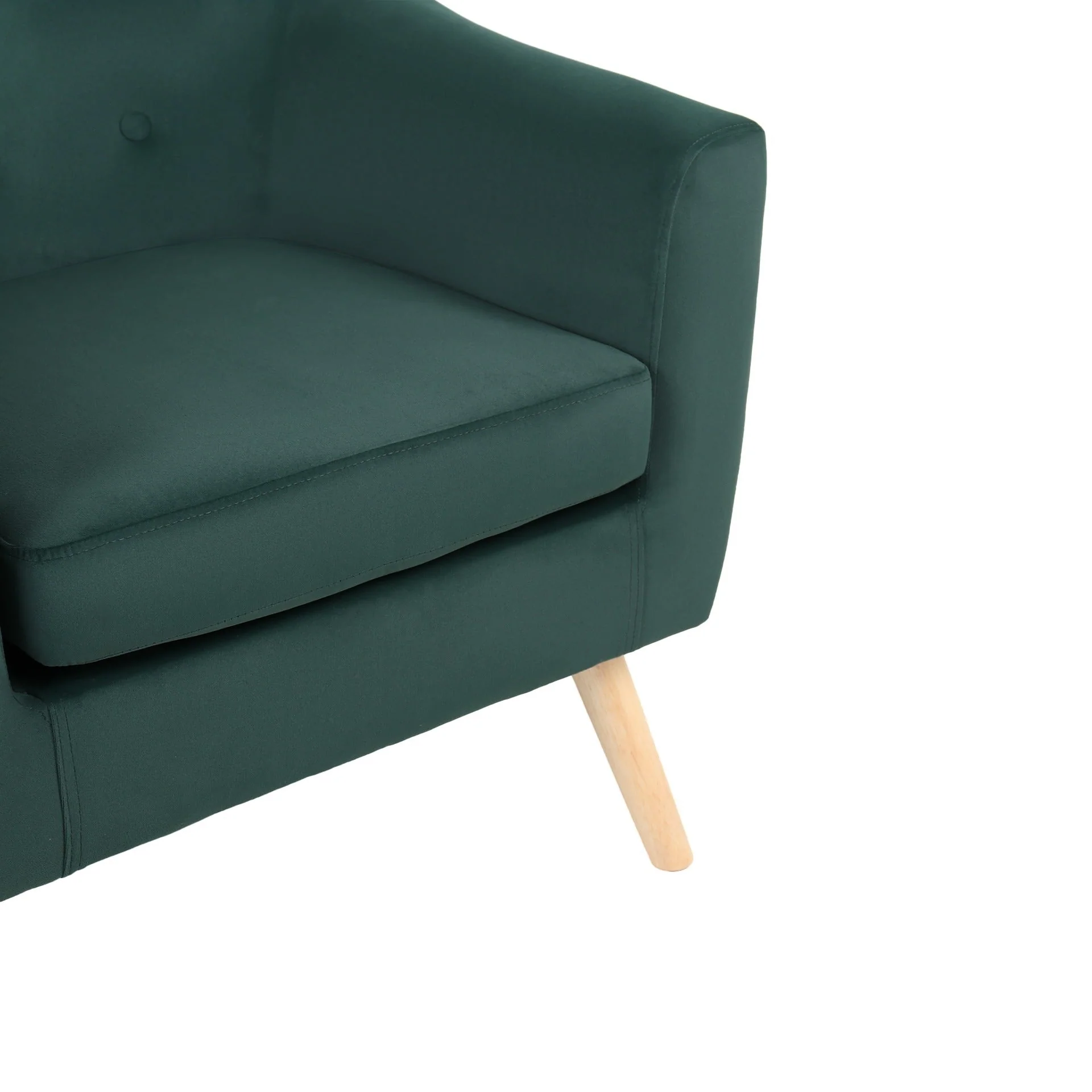 Millo Velvet Armchair - Dark Green - Image 14