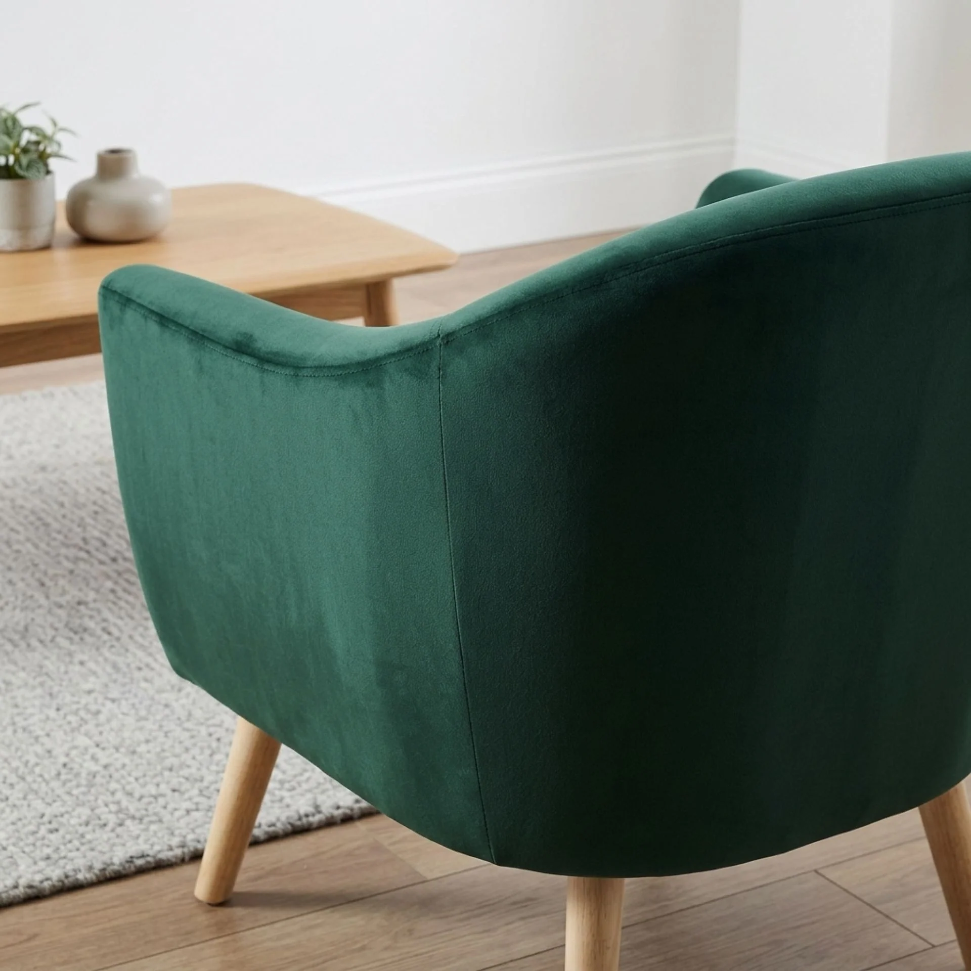 Millo Velvet Armchair - Dark Green - Image 8