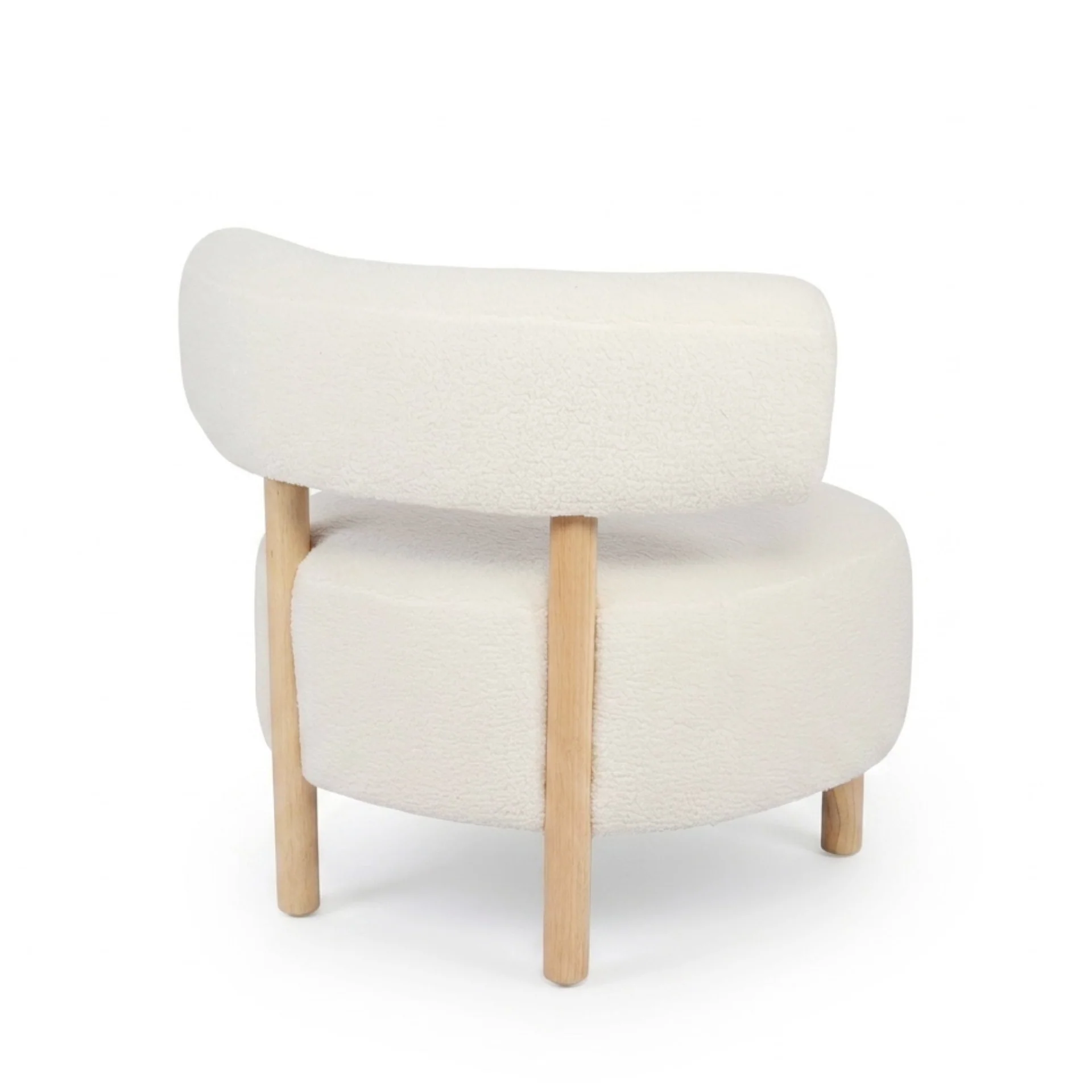 Milo Boucle Armchair - White - Image 10
