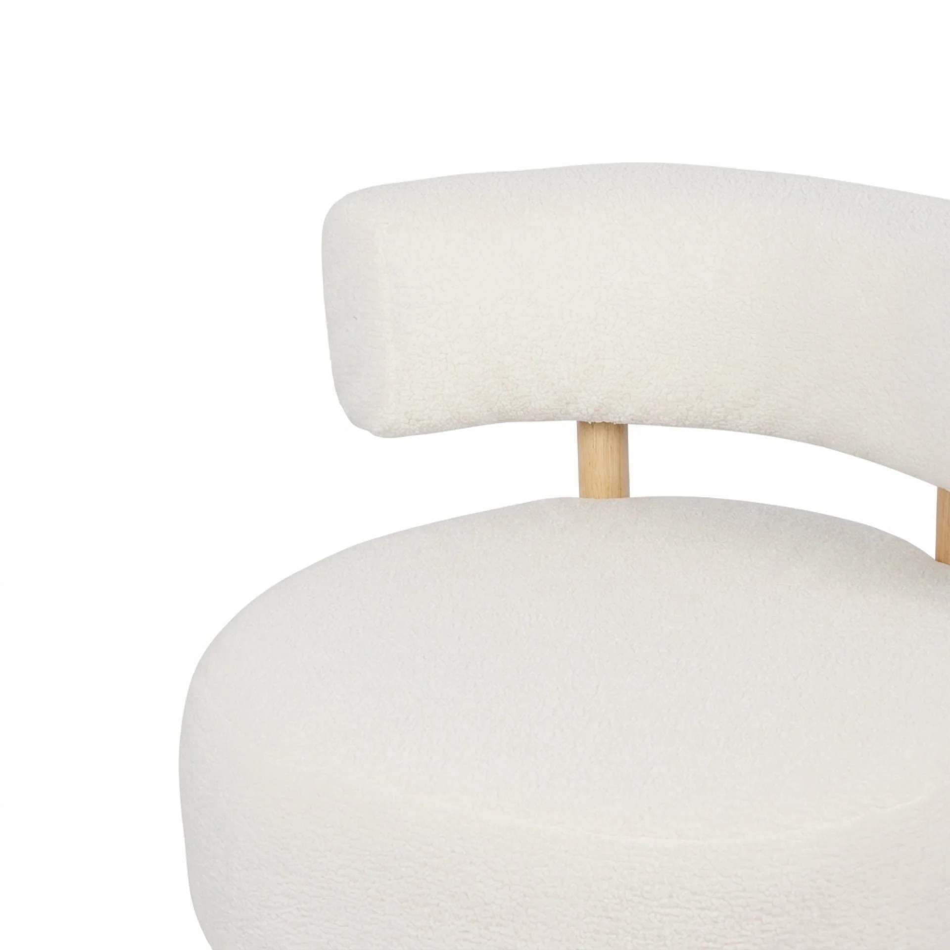 Milo Boucle Armchair - White - Image 11