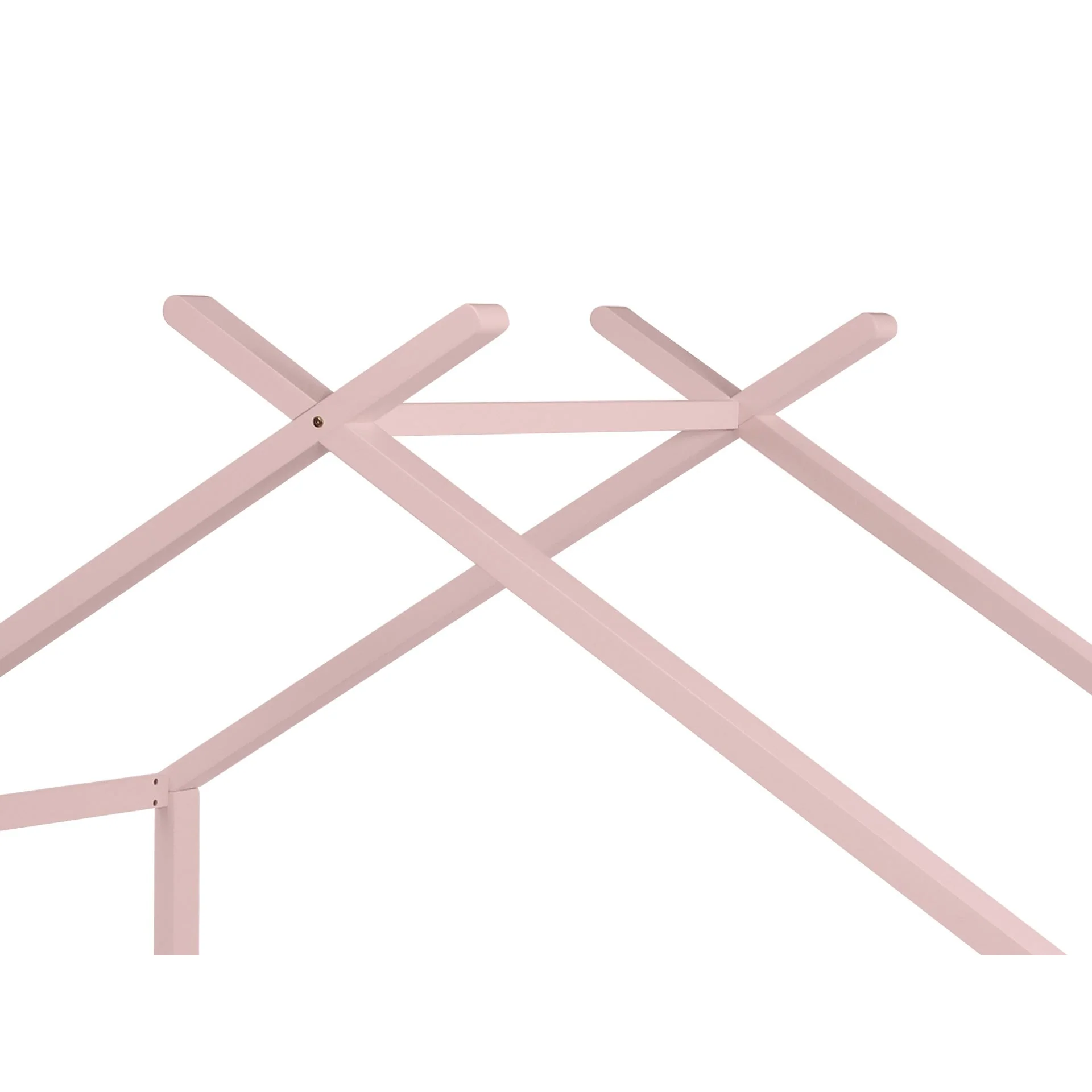 Minto Single Wooden House Bed Frame - Pink - Image 13