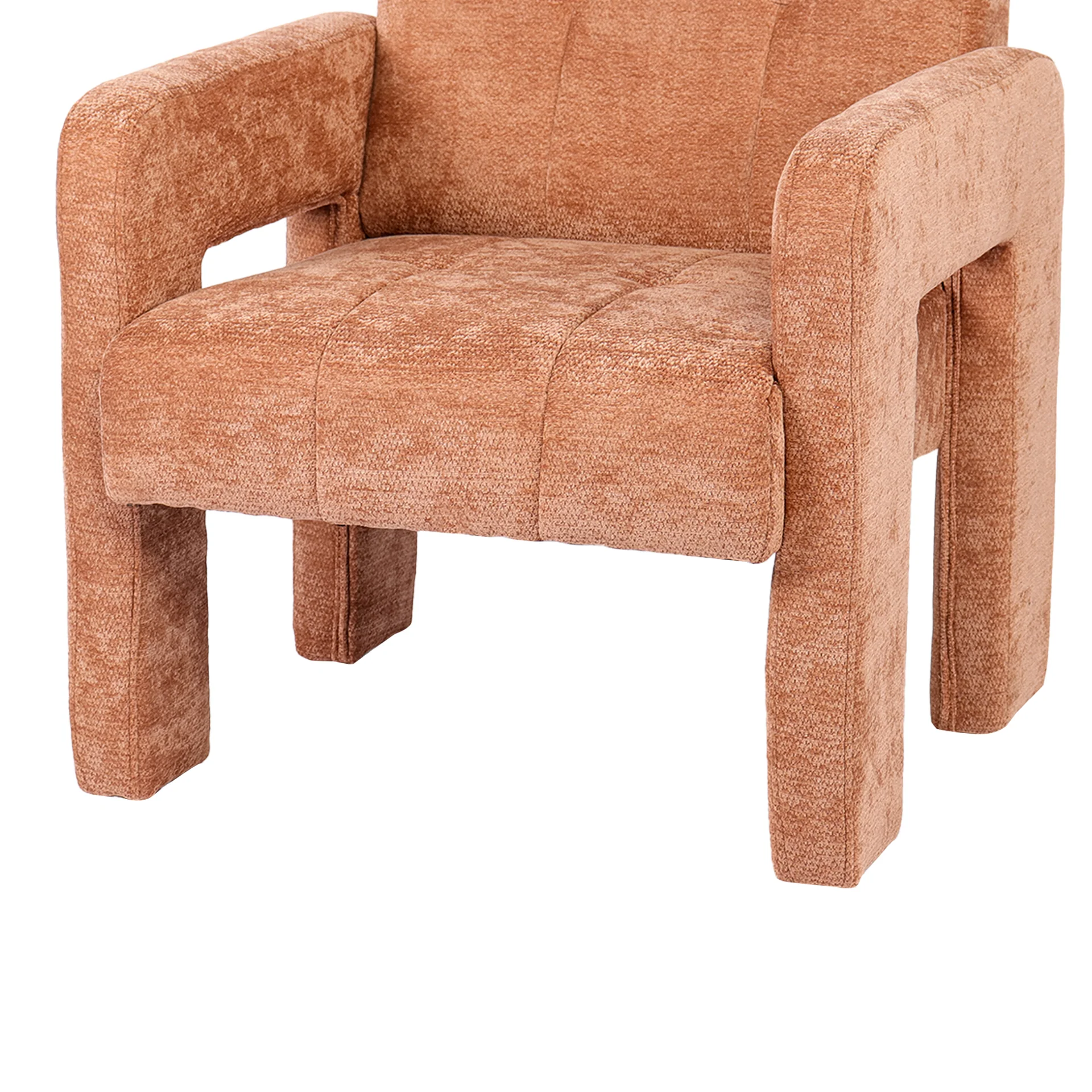 Mocha Chenille Armchair - Warm Clay - Image 12