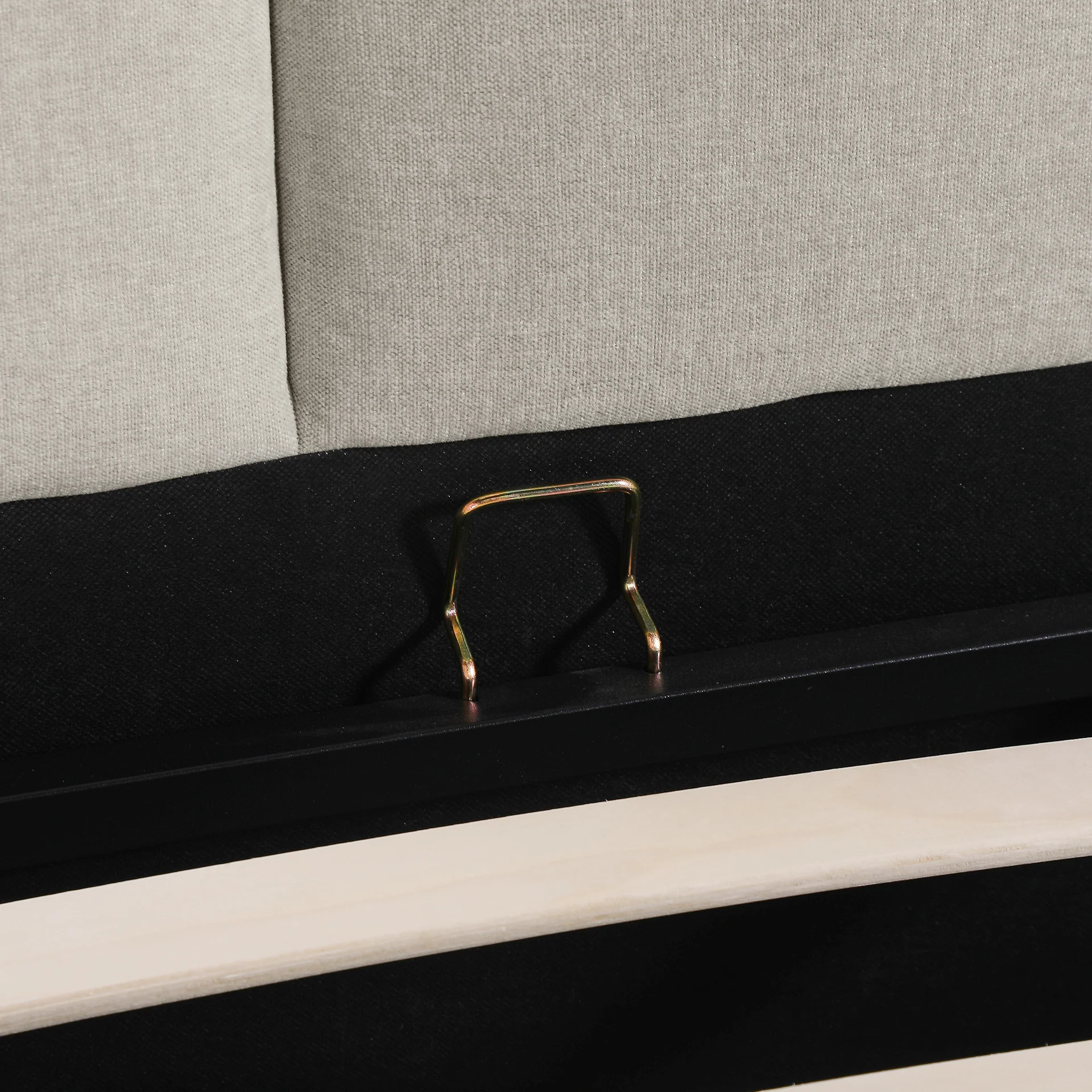 Modu Queen Gas Lift Bed Frame - Beige - Image 13