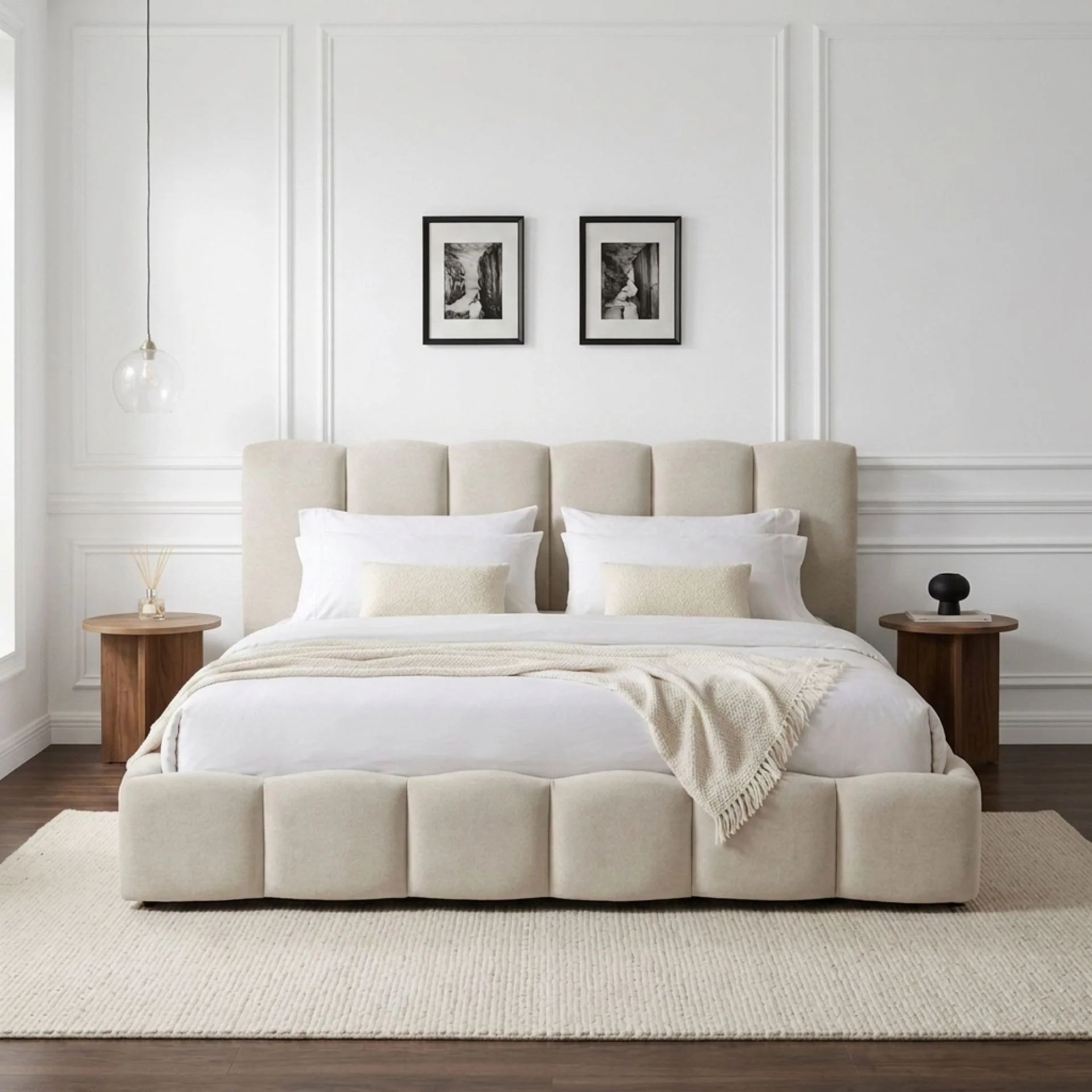 Modu Super King Gas Lift Bed Frame - Beige - Image 5
