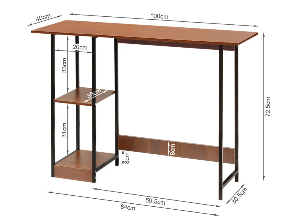 MONROE100CM Computer Study Desk - BLACK - Image 8
