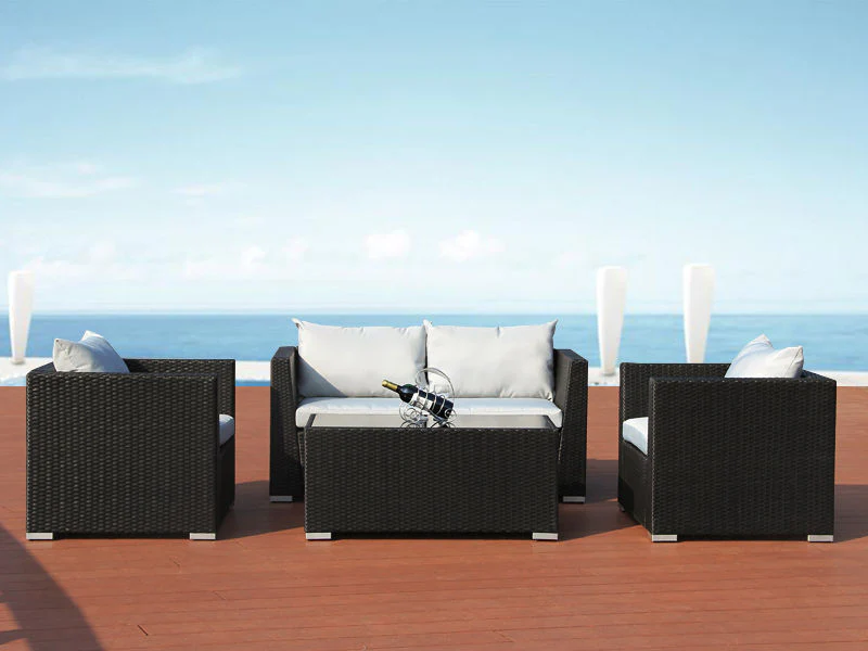 MOOREA Outdoor Rattan Furniture Set 4PCS - Image 2