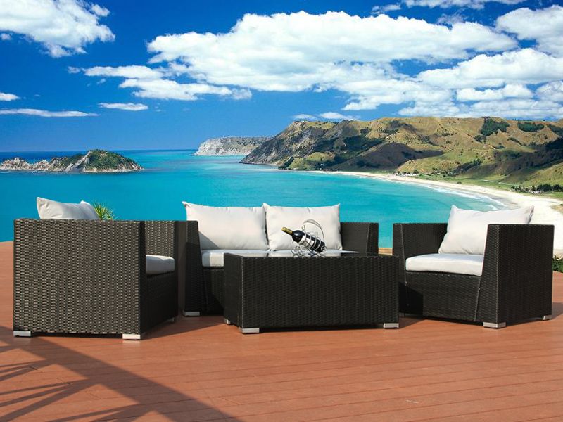 MOOREA Outdoor Rattan Furniture Set 4PCS - Image 3