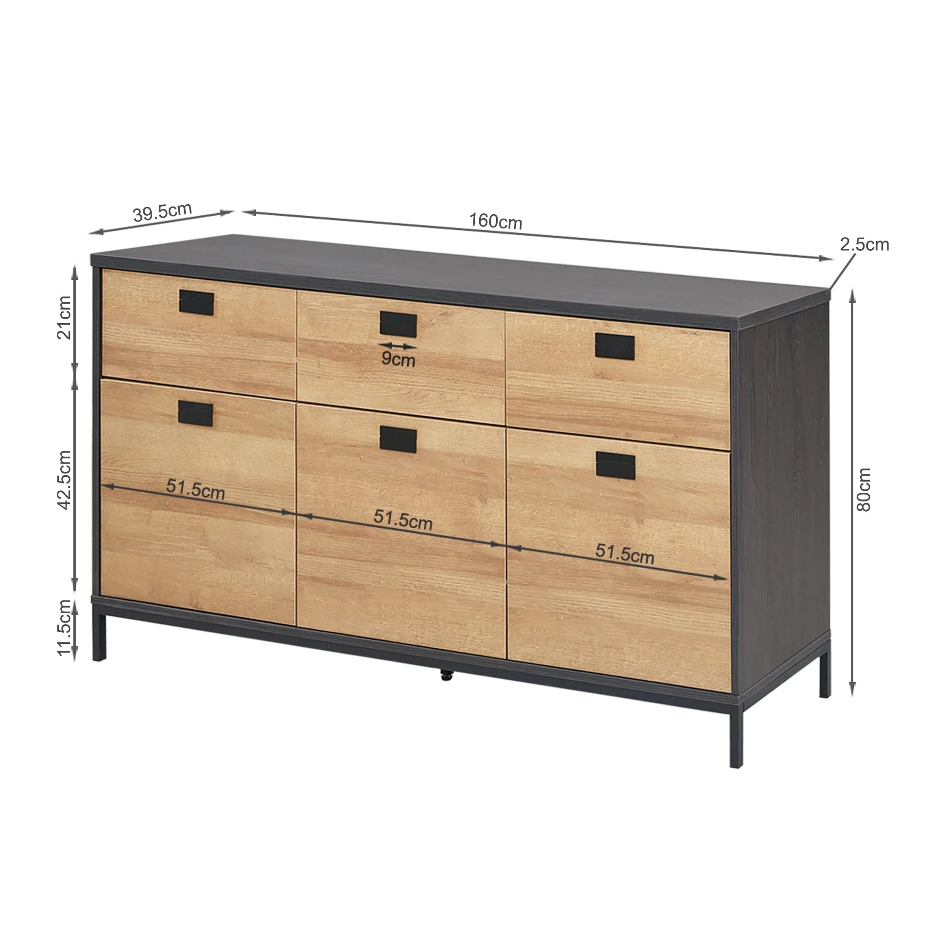Morris Sideboard Buffet Table - Oak - Image 12