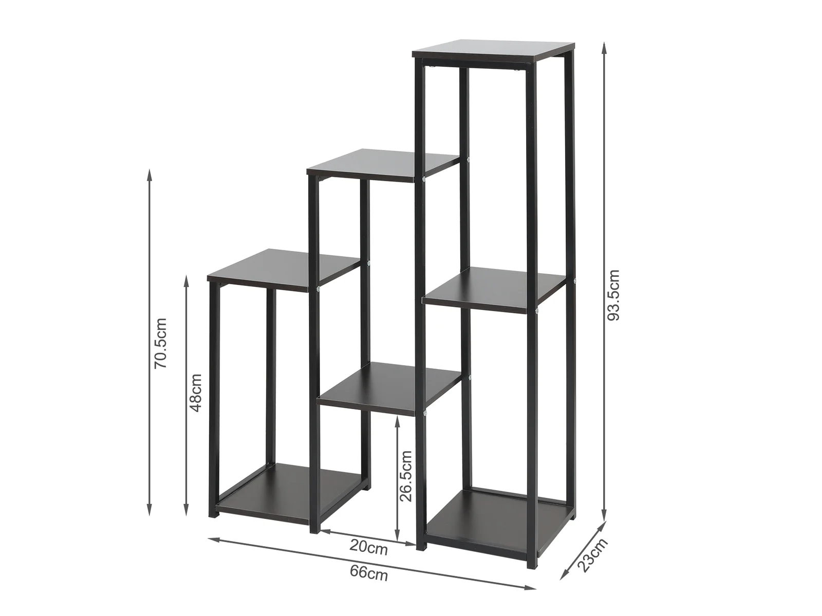 MUNOS 7 Tier Plant Stand - BLACK - Image 8