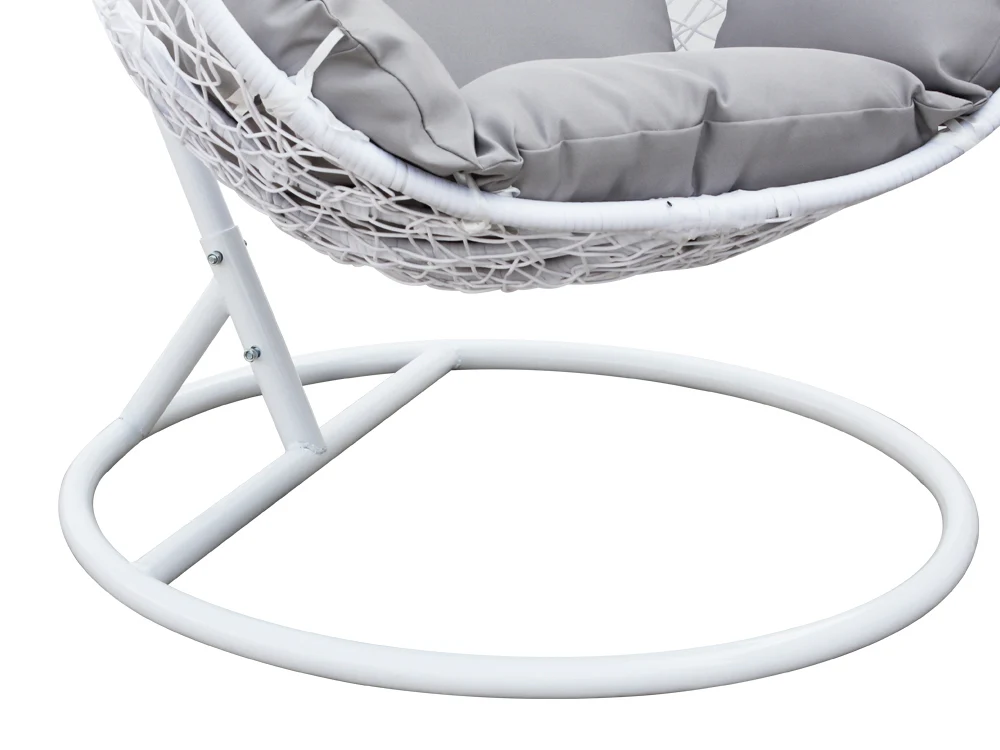 MYKONOS Outdoor Rattan Hanging Swing Chair - WHITE - Image 9