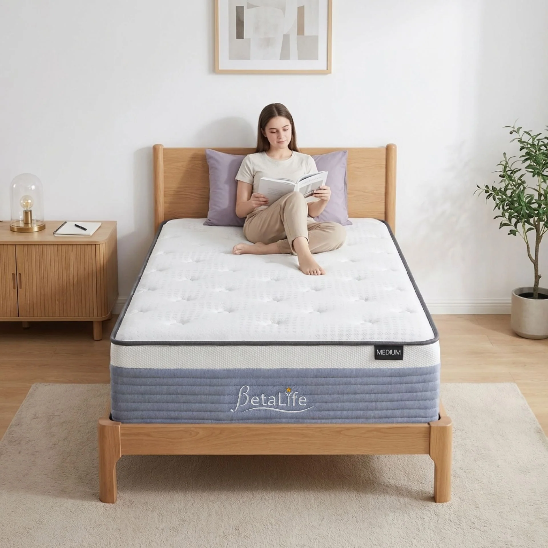 Natureblend Plus Bamboo Charcoal Medium Plush Mattress- Single