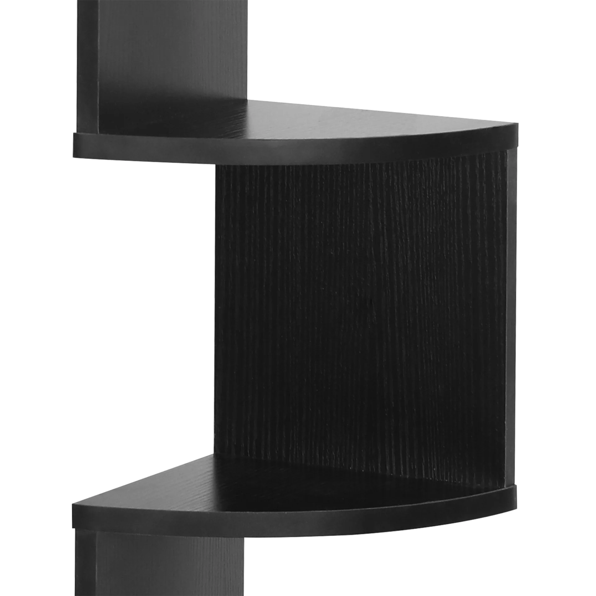 Nemi 5-Tier Wall Mounted Corner Shelf - Black - Image 9