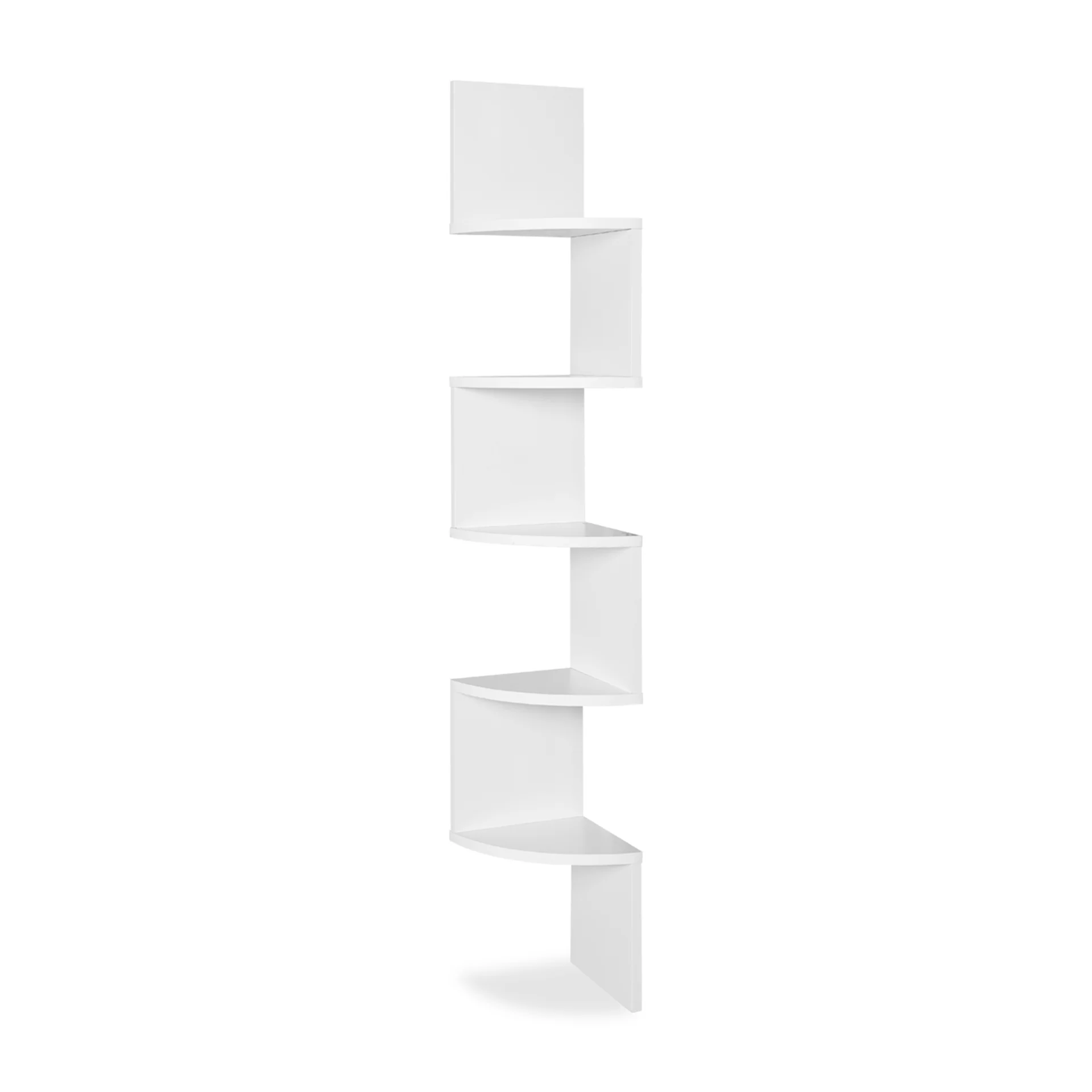 Nemi 5-Tier Wall Mounted Corner Shelf - White - Image 8