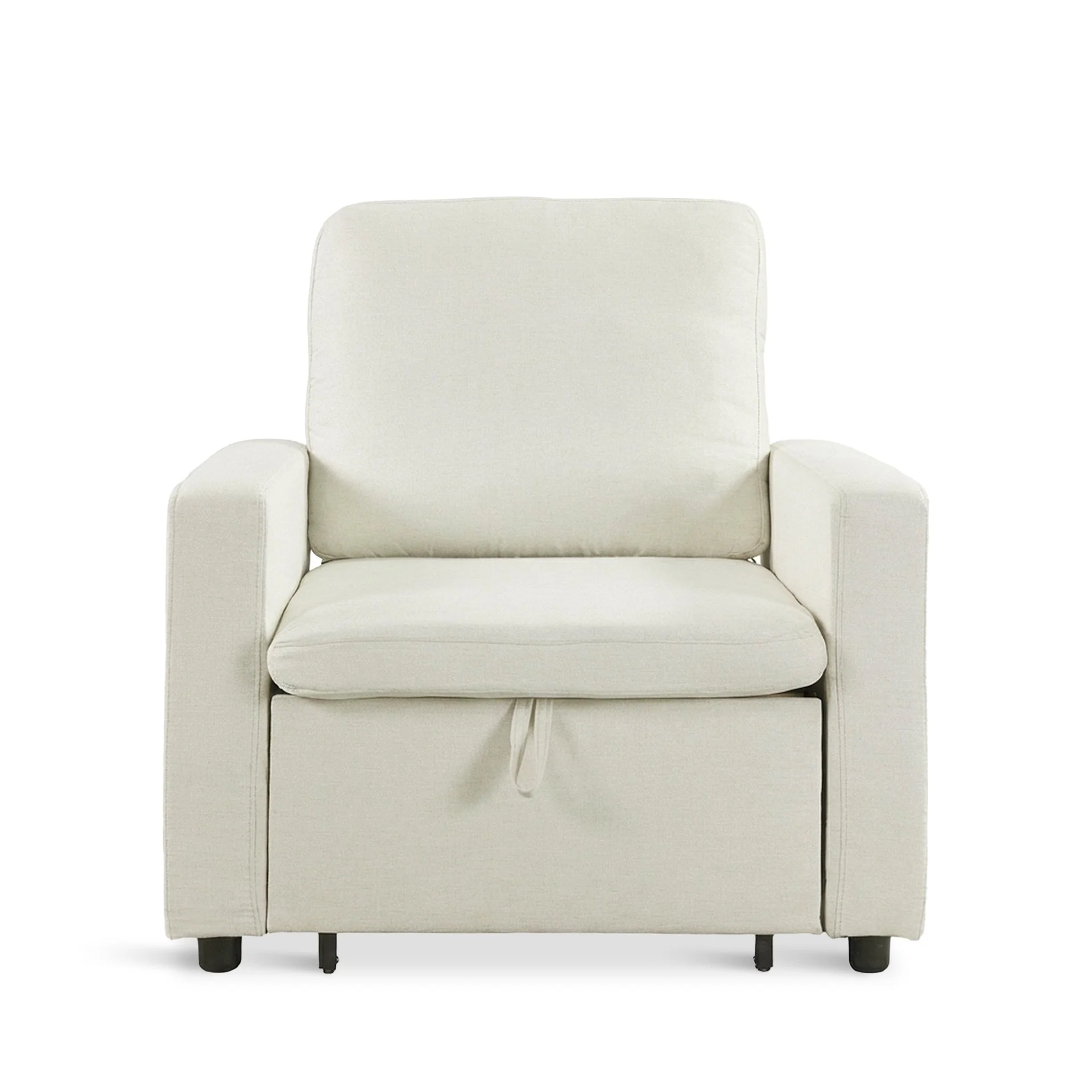 Nest Linen 1 Seater Sofa Bed - Cream - Image 10