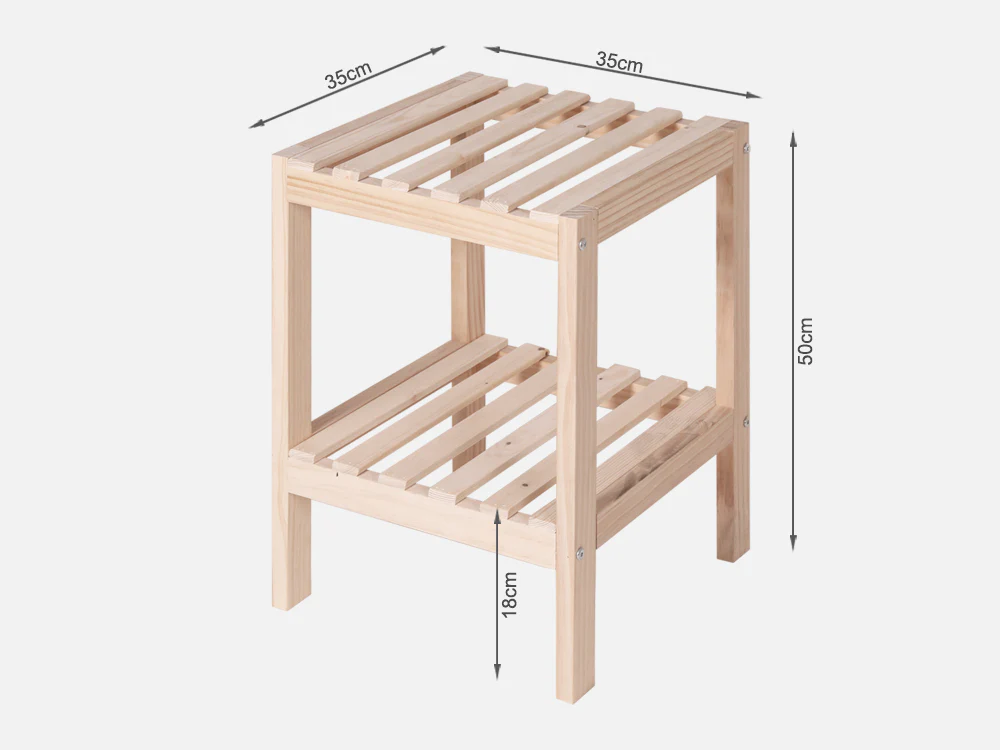 NESTOR Square Coffee Table Side Table - OAK - Image 6