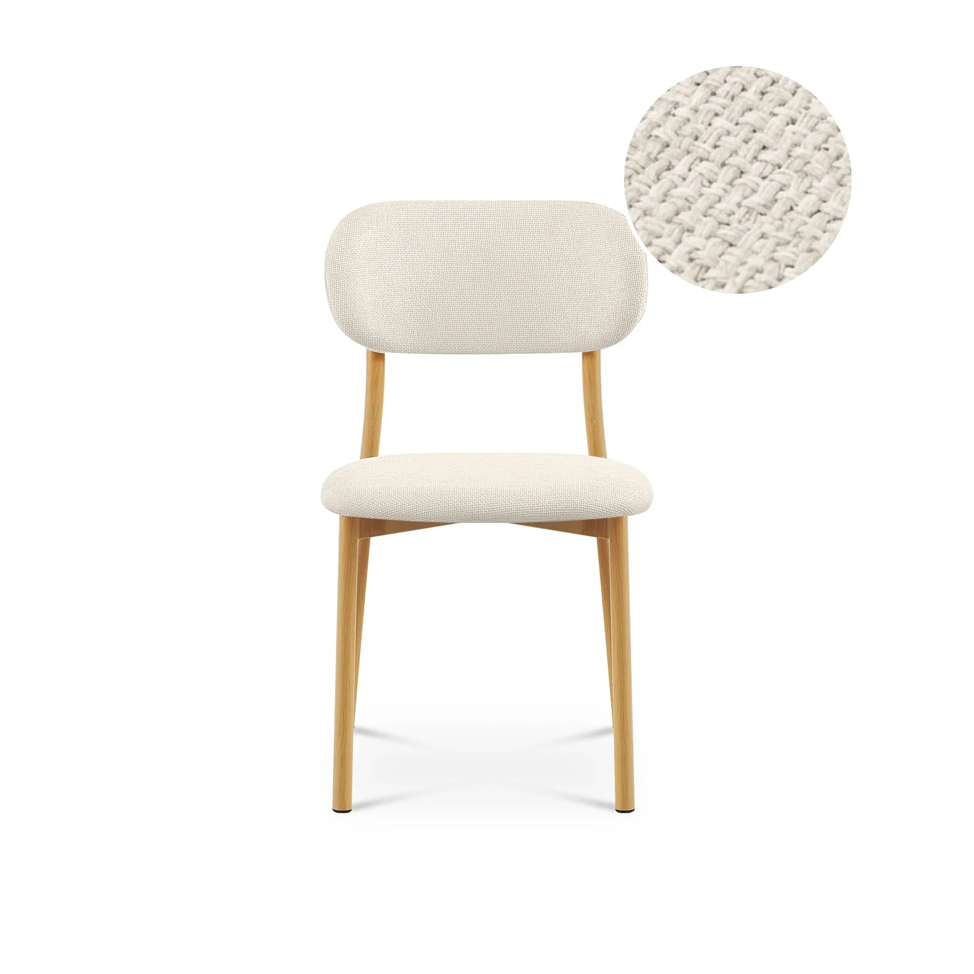 Nicole Fabric Dining Chair - Set of 4 - Beige - Image 8