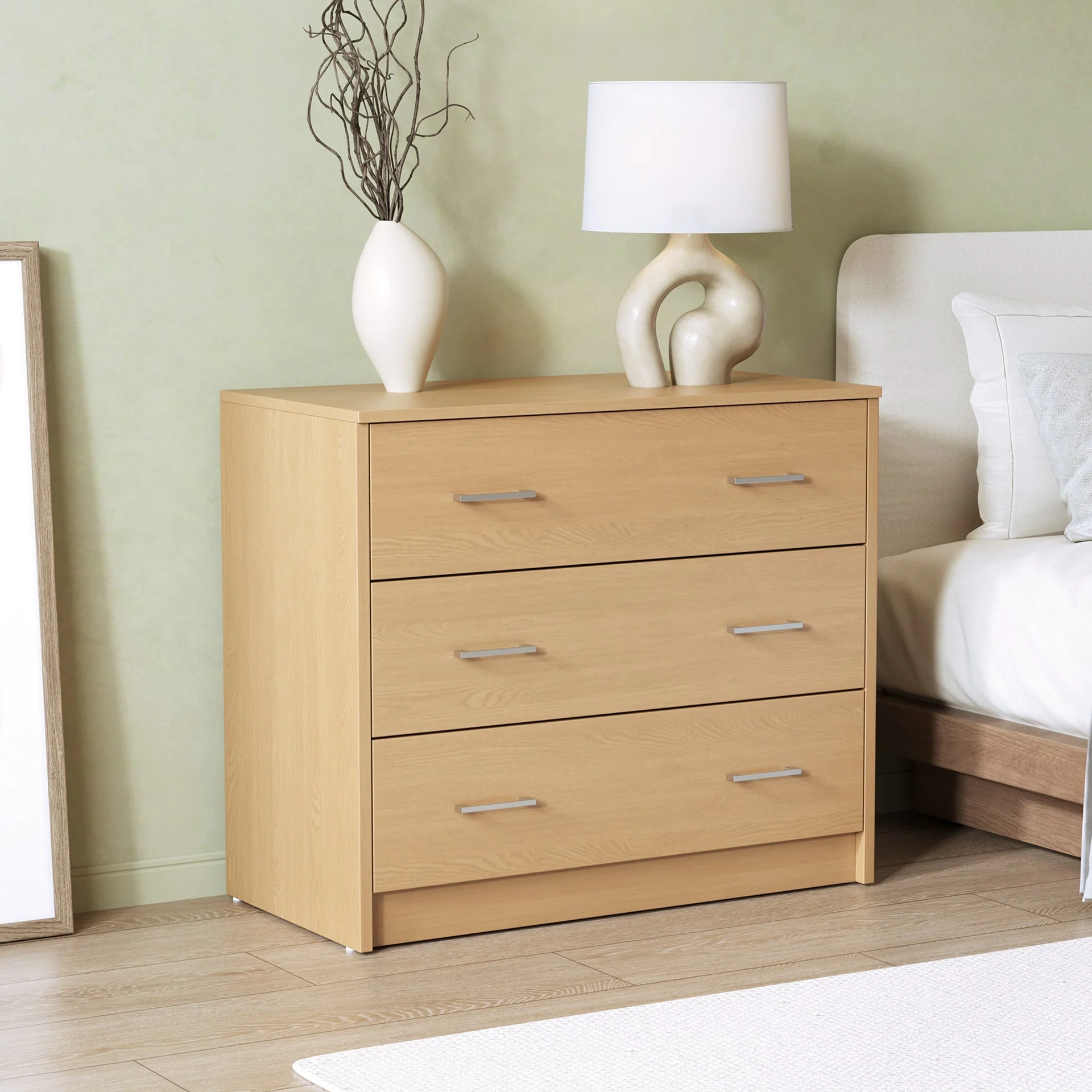 Nikola 3 Drawers Tallboy - Maple - Image 2