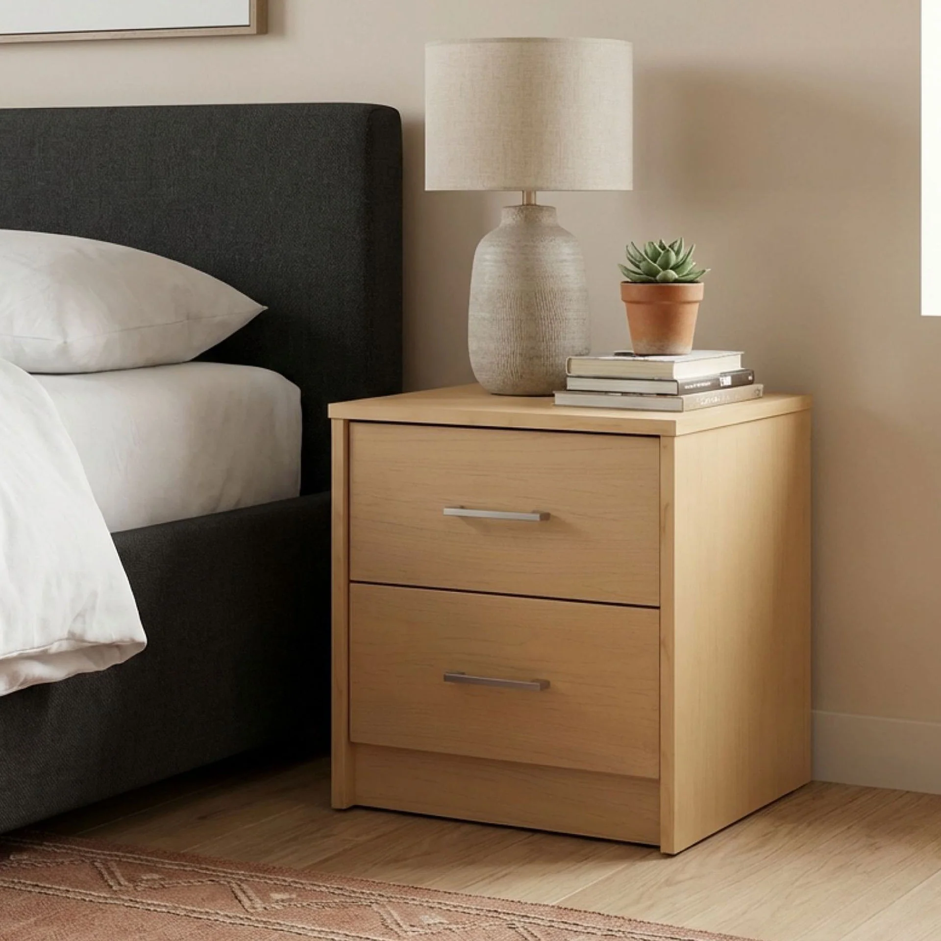 Nikola Bedside Table - Maple - Image 2