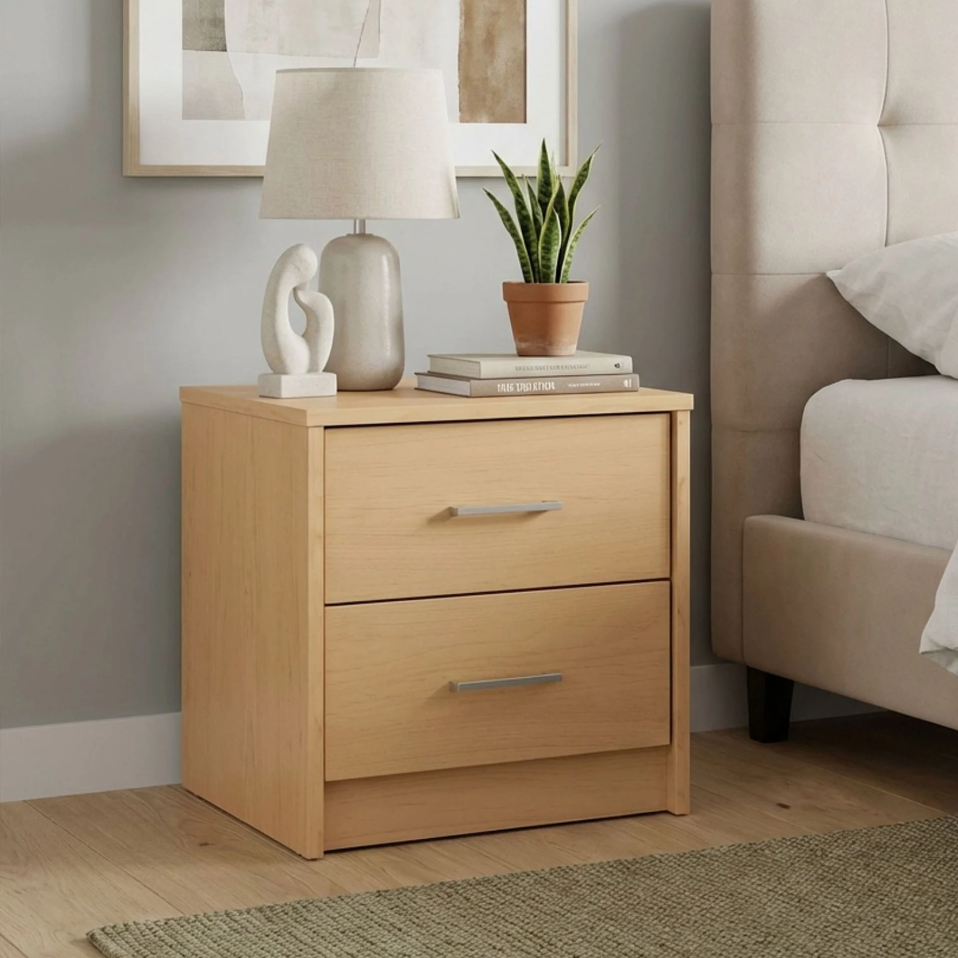 Nikola Bedside Table - Maple - Image 4