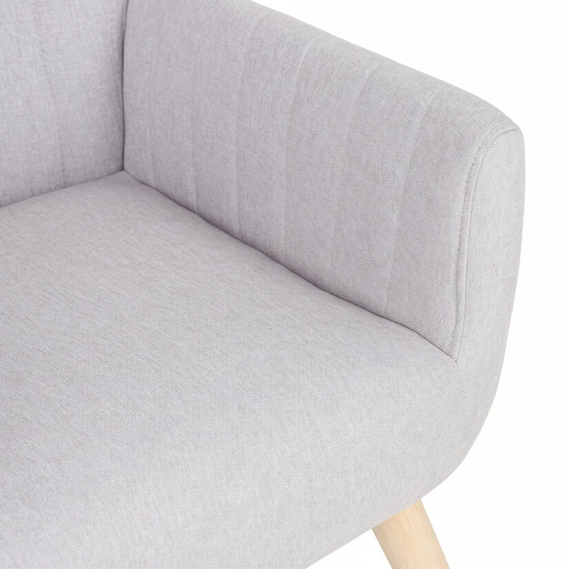 Niva Linen Armchair - Light Grey - Image 10