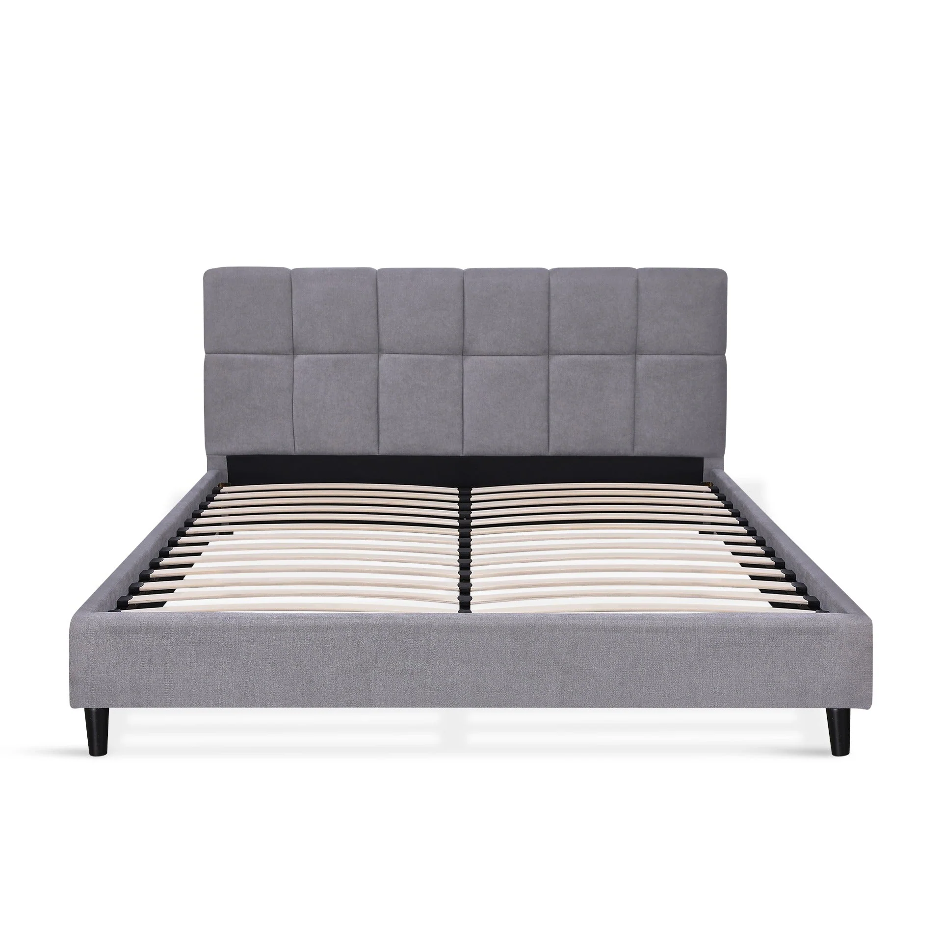 Nora Queen Bed Frame - Light Grey - Image 7