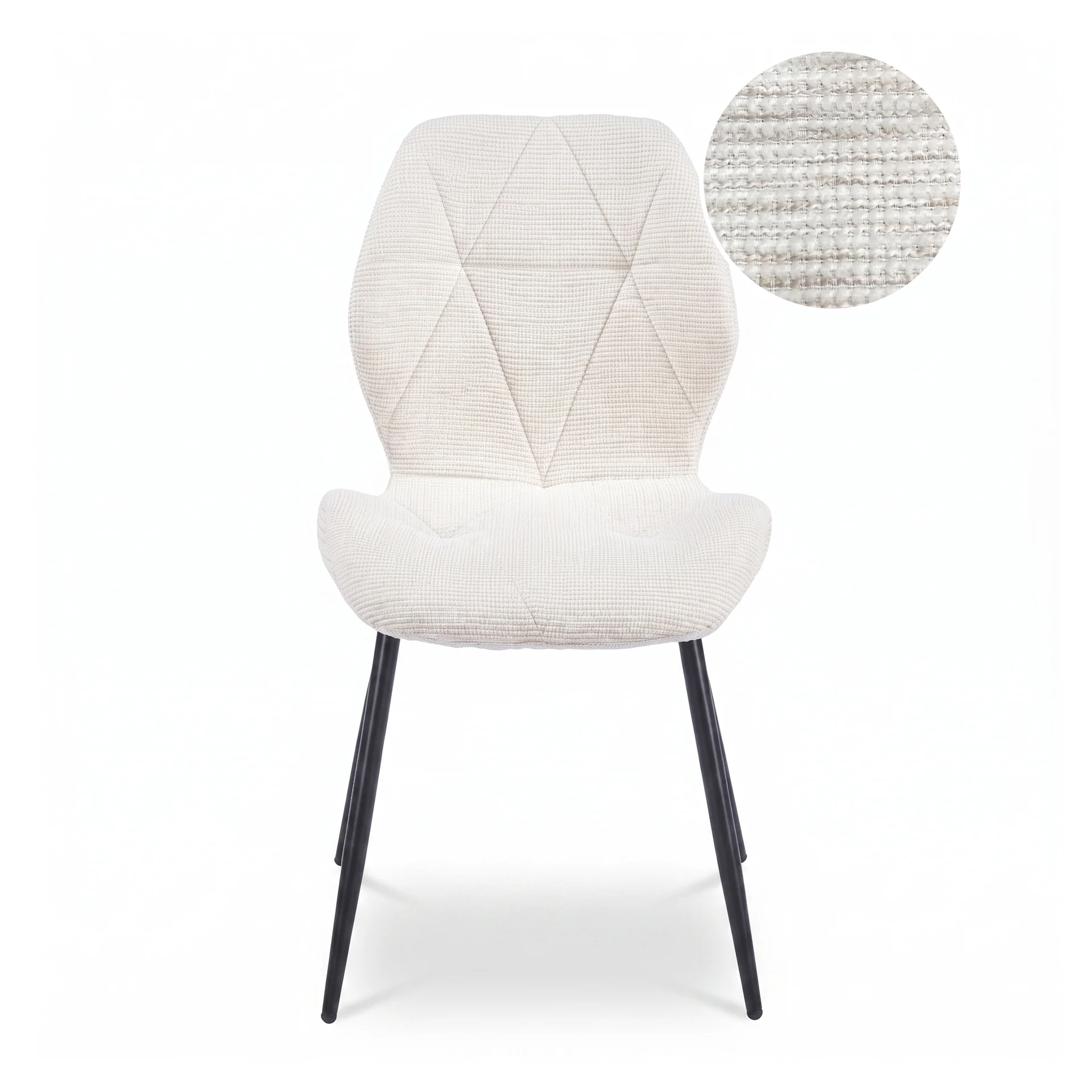 Nori Fabric Dining Chair - Set Of 4 - Beige - Image 5