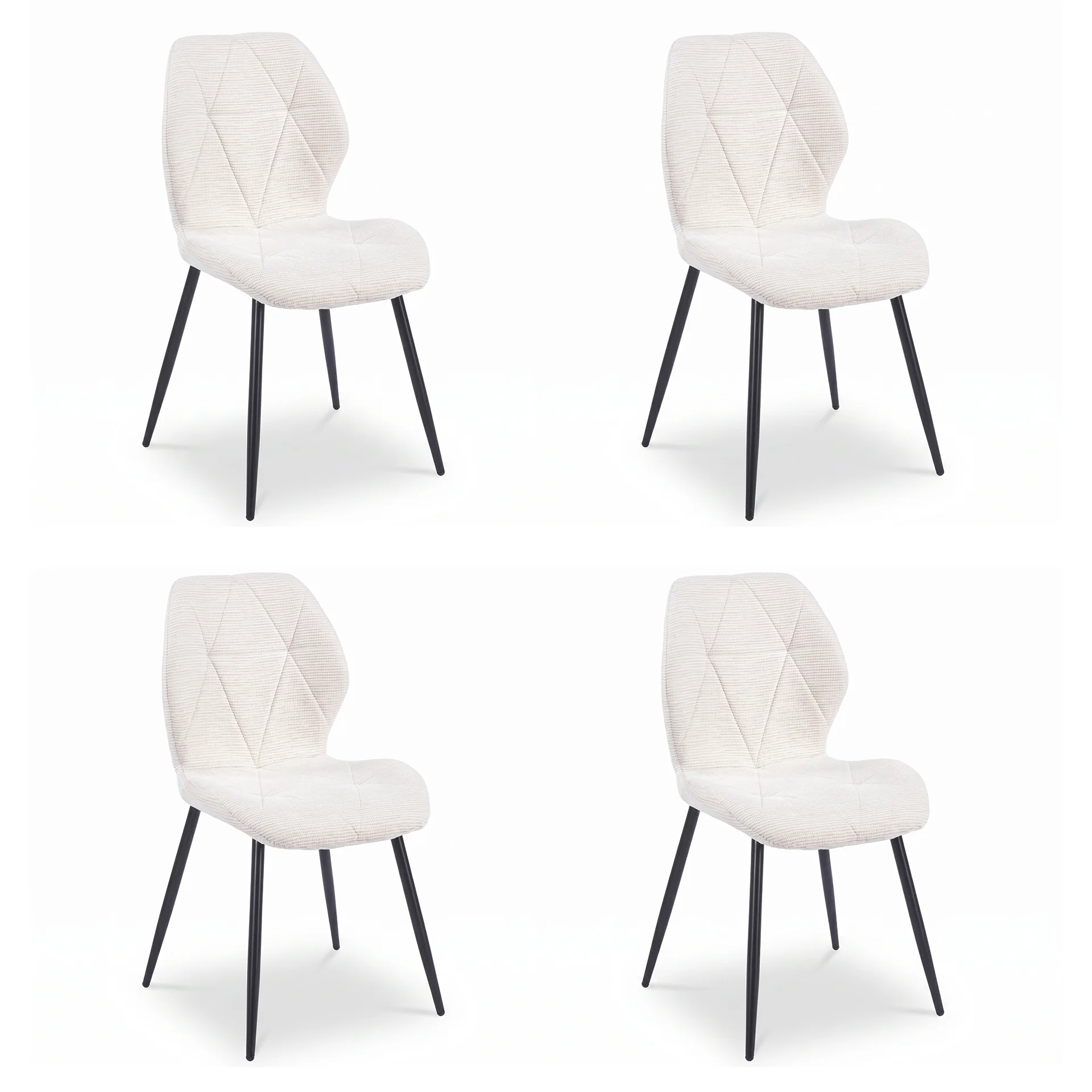 Nori Fabric Dining Chair - Set Of 4 - Beige - Image 6