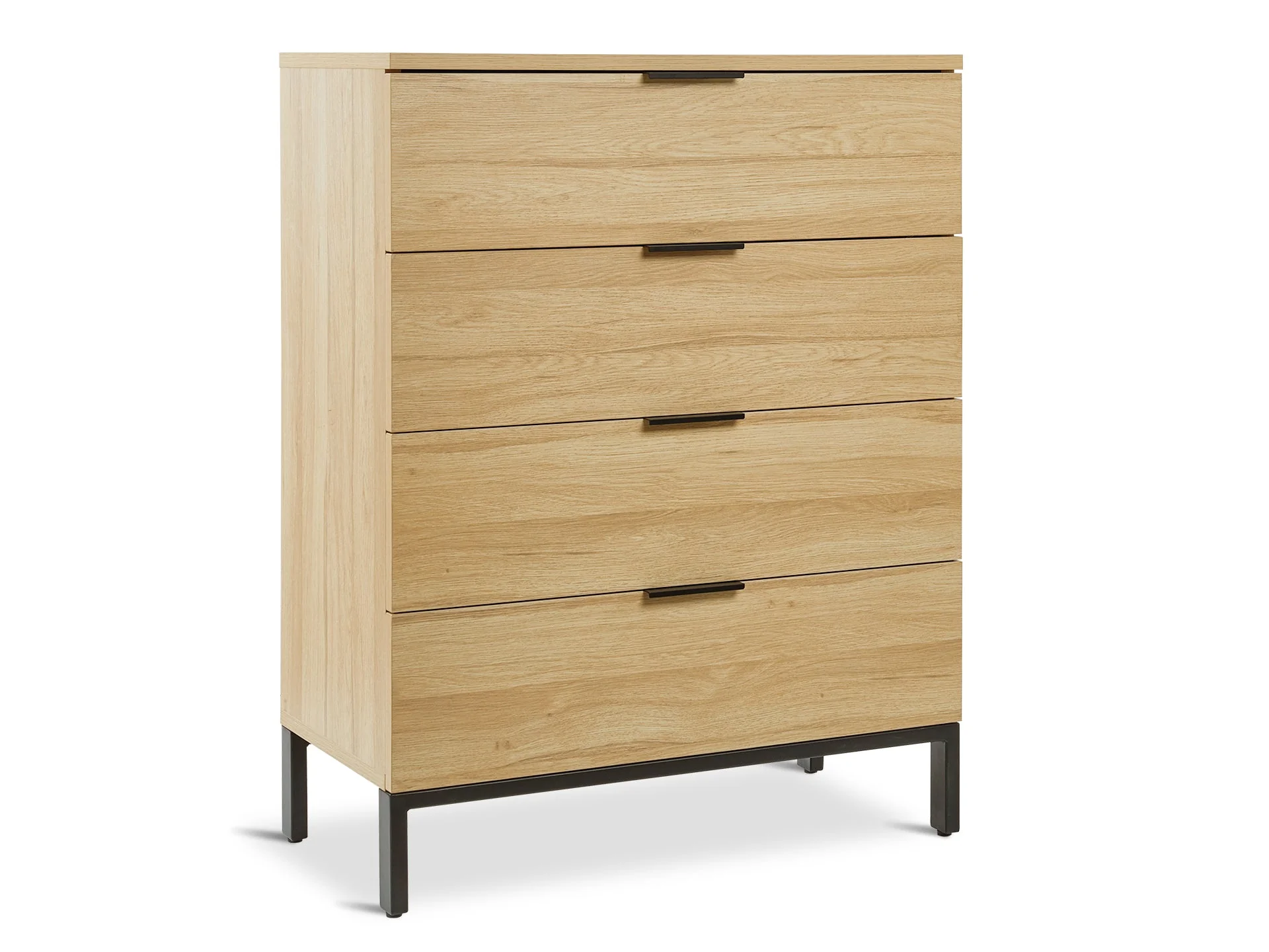 OCALA Tallboy 4 Drawer Chest Dresser - OAK - Image 3
