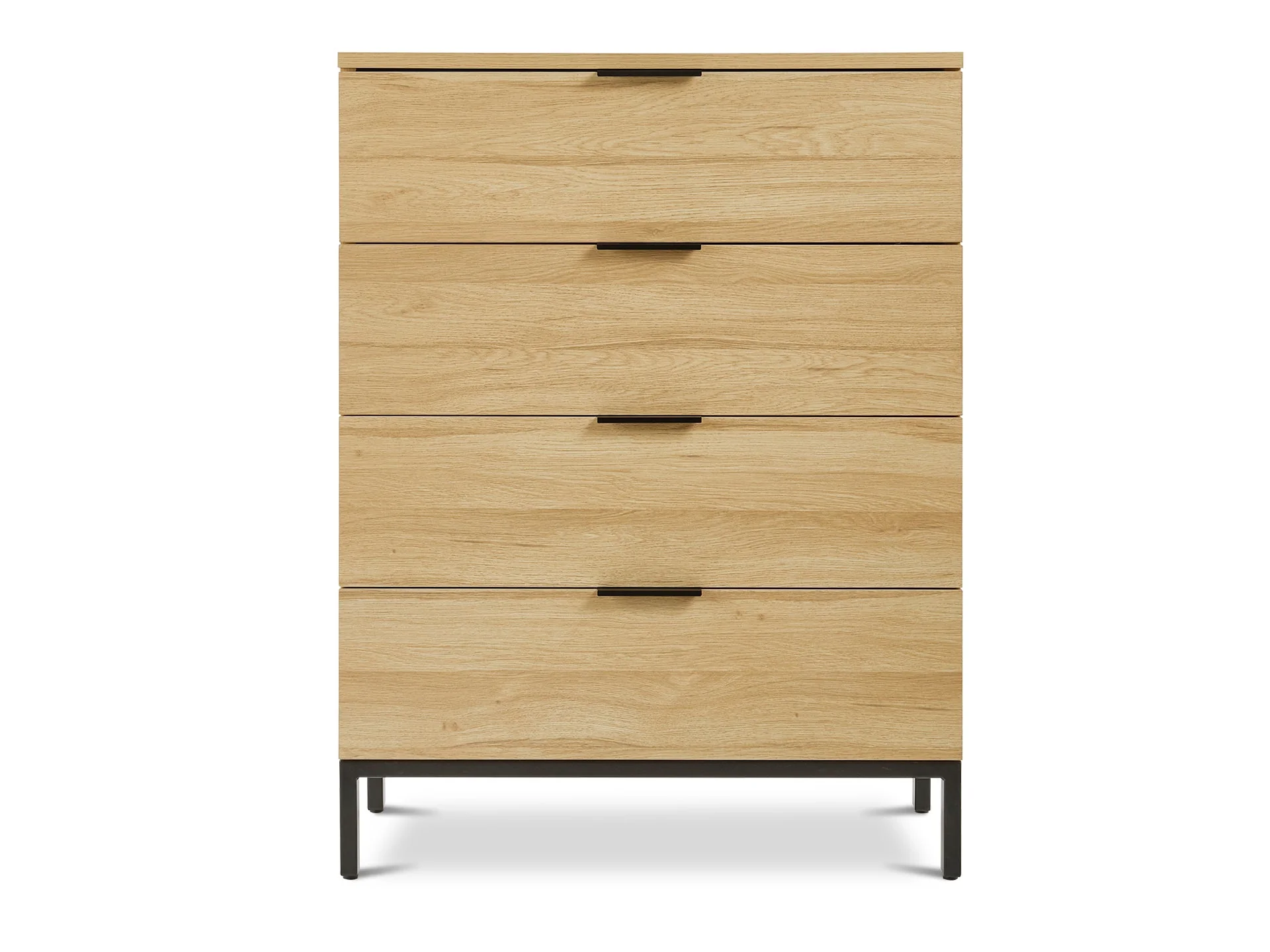 OCALA Tallboy 4 Drawer Chest Dresser - OAK - Image 4