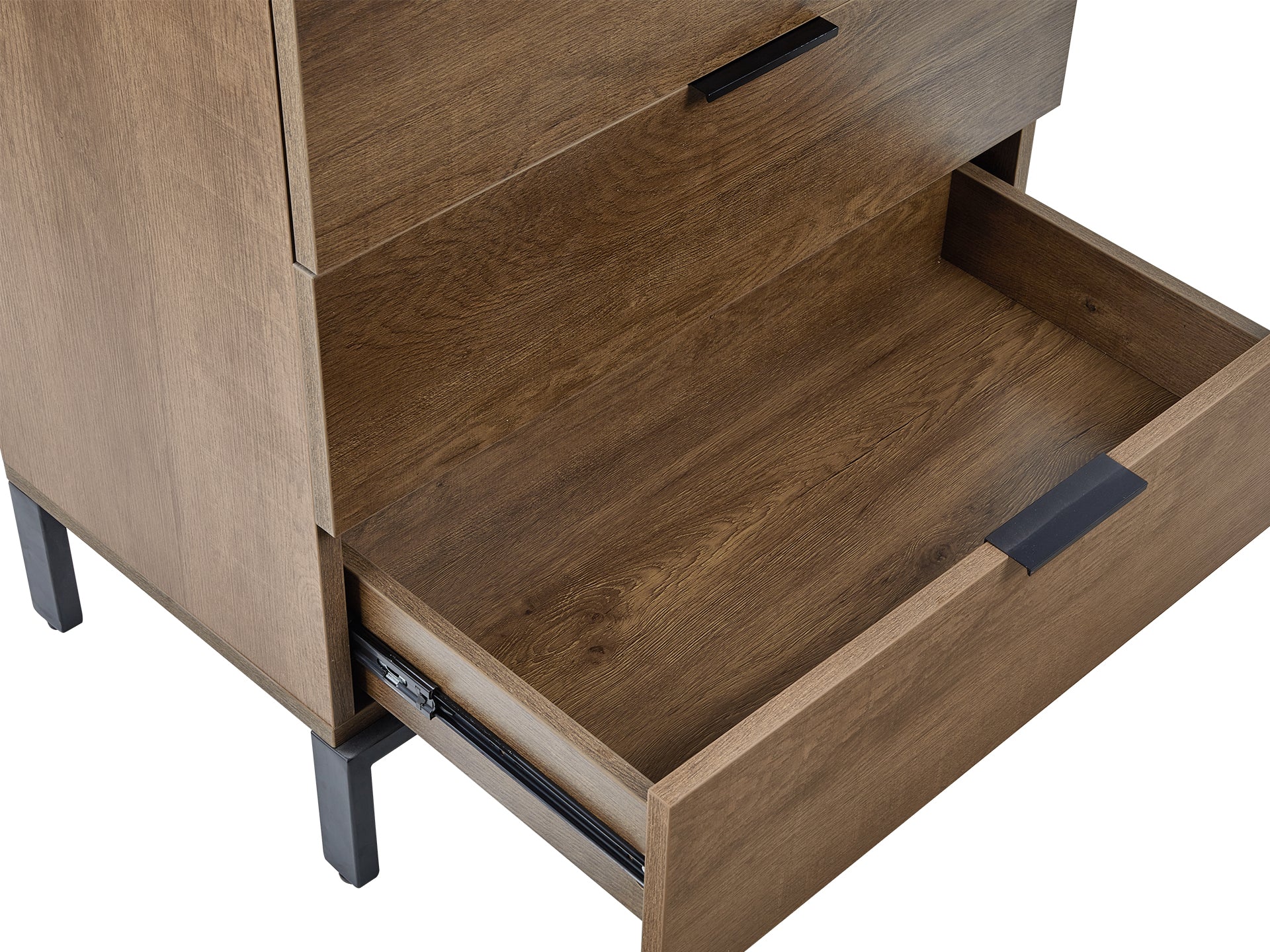 OCALA Tallboy 4 Drawer Chest Dresser - WALNUT - Image 12