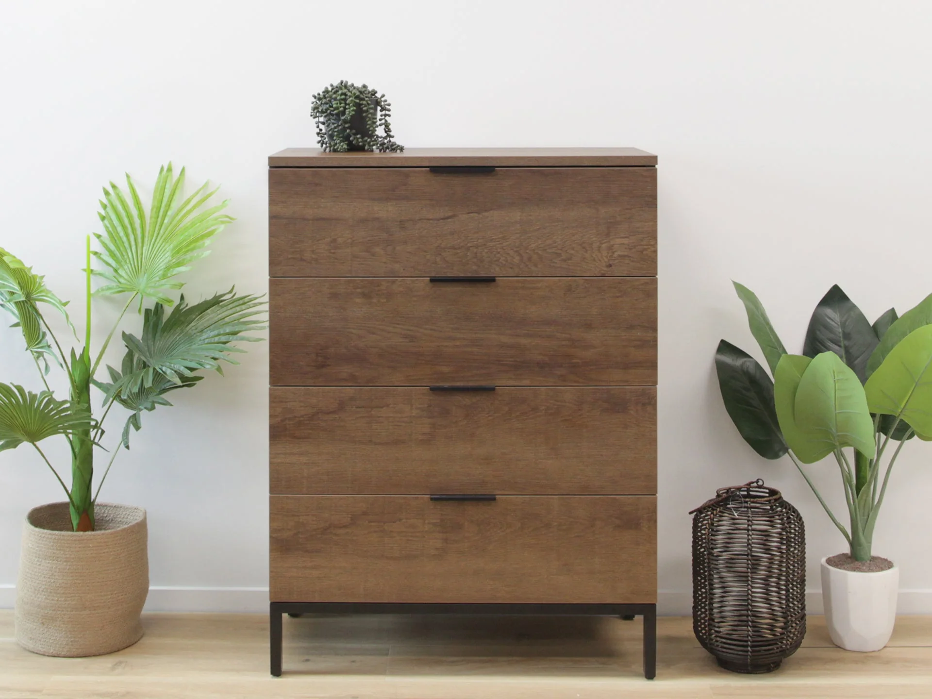 OCALA Tallboy 4 Drawer Chest Dresser - WALNUT - Image 15