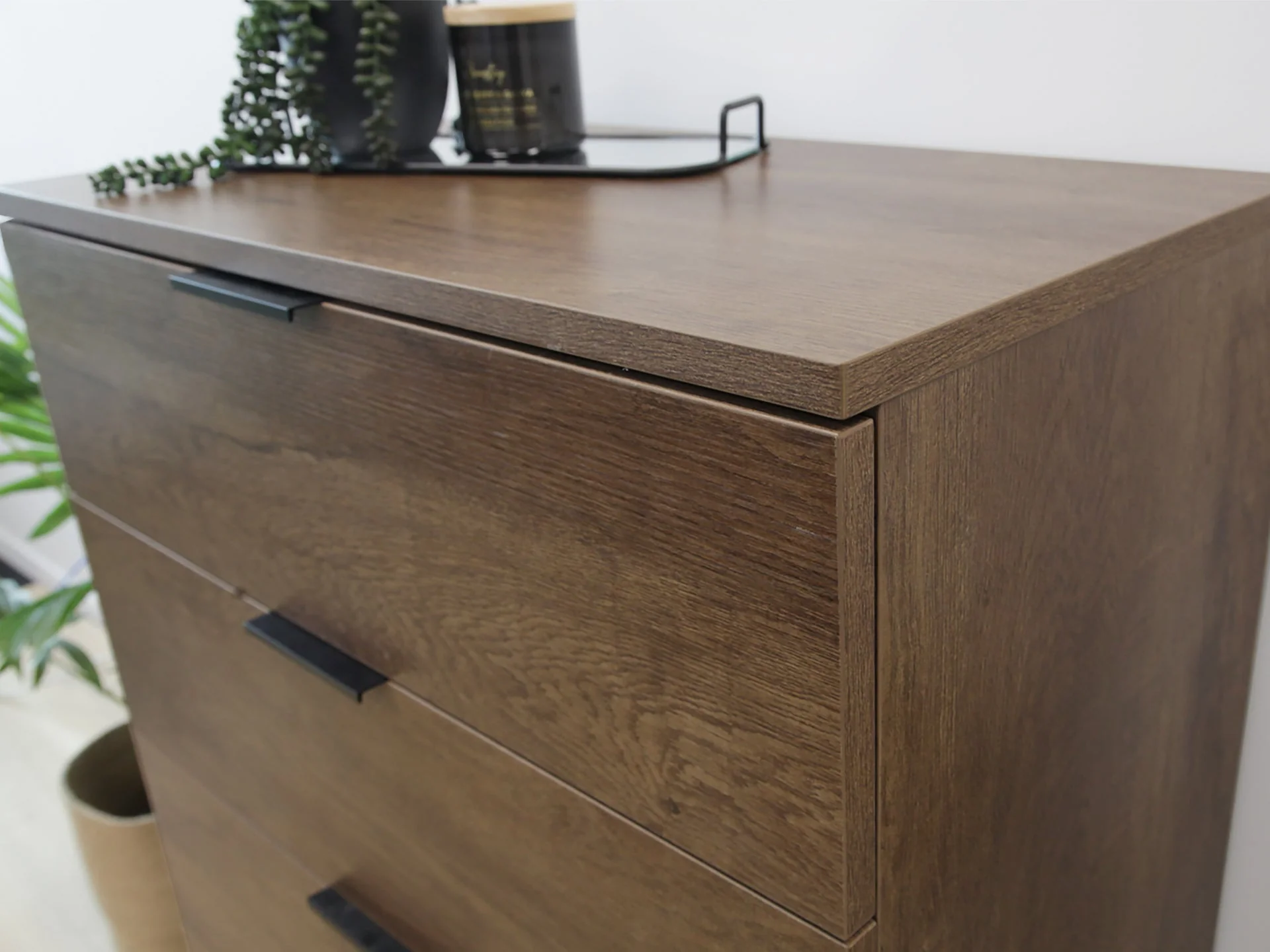 OCALA Tallboy 4 Drawer Chest Dresser - WALNUT - Image 3