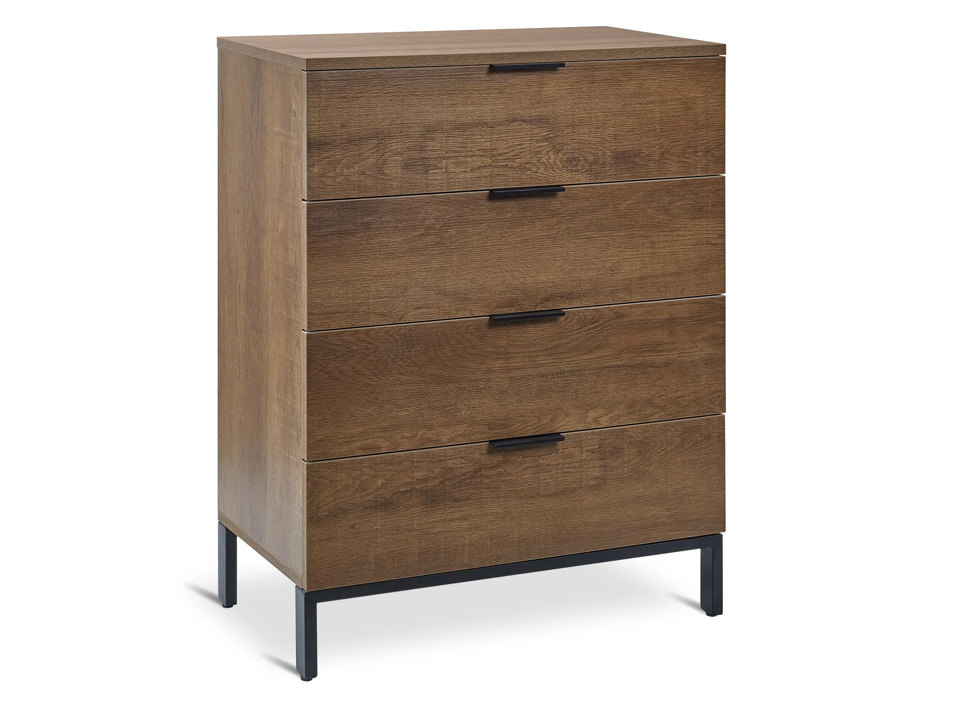 OCALA Tallboy 4 Drawer Chest Dresser - WALNUT - Image 6