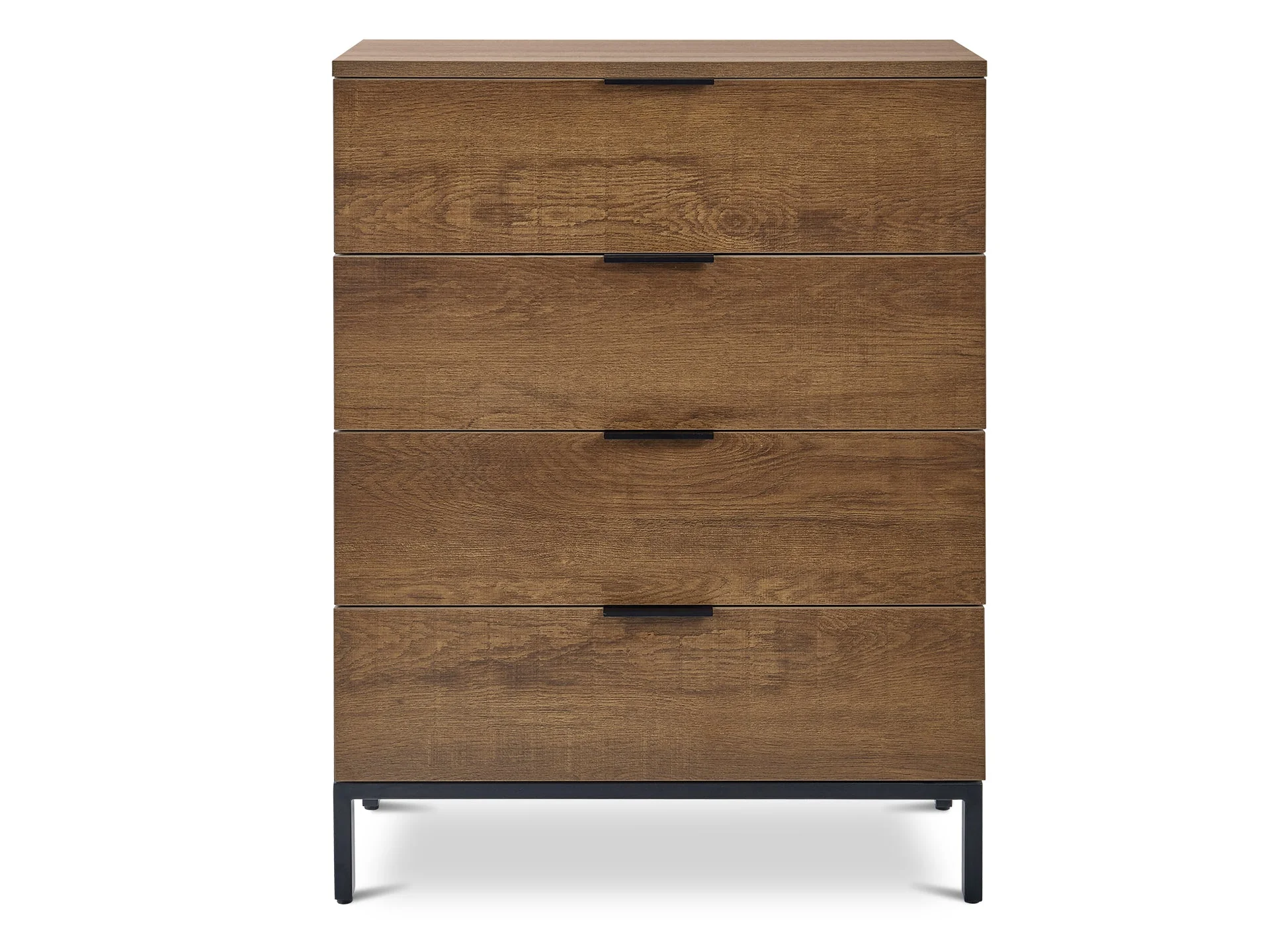 OCALA Tallboy 4 Drawer Chest Dresser - WALNUT - Image 7