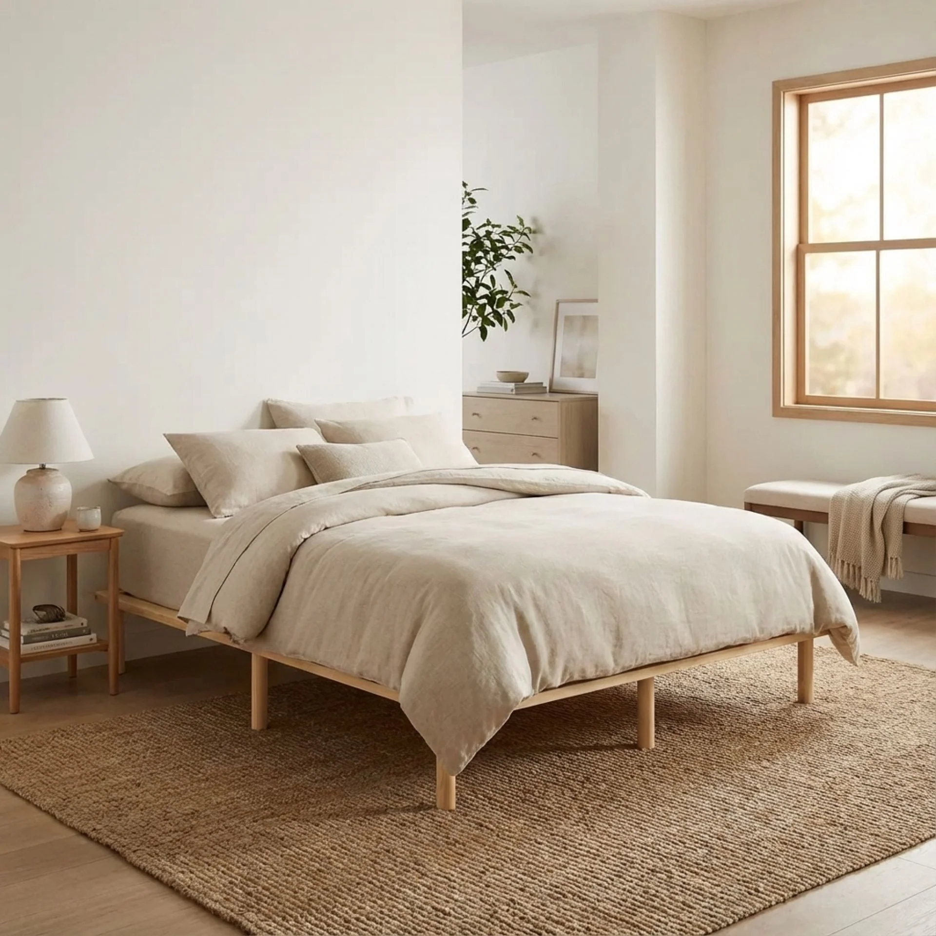Ohio King Wooden Bed Base - Natural - Image 3