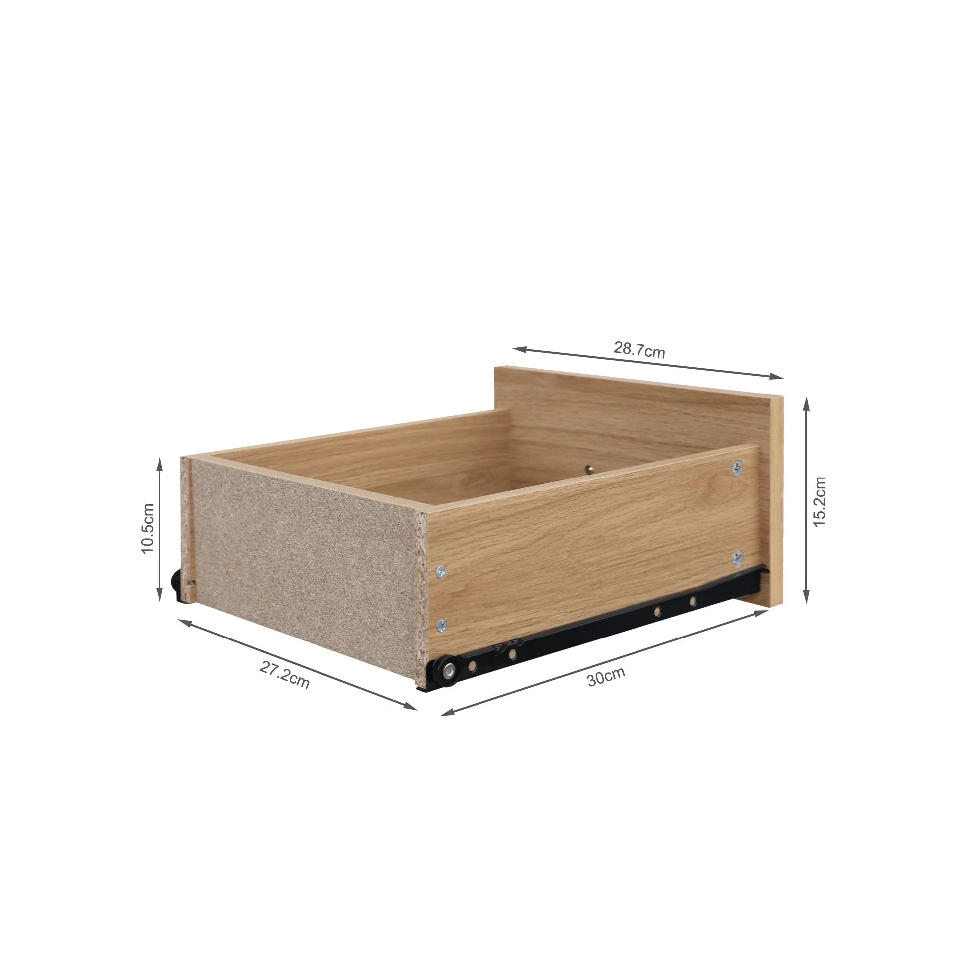 Olsen 6 Drawers Slim Tallboy - Oak - Image 11