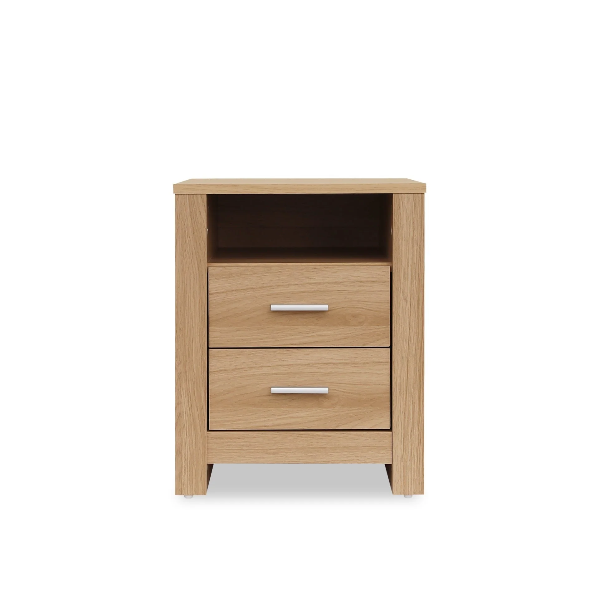 Olsen 2 Drawer Bedside Table - Oak - Image 10