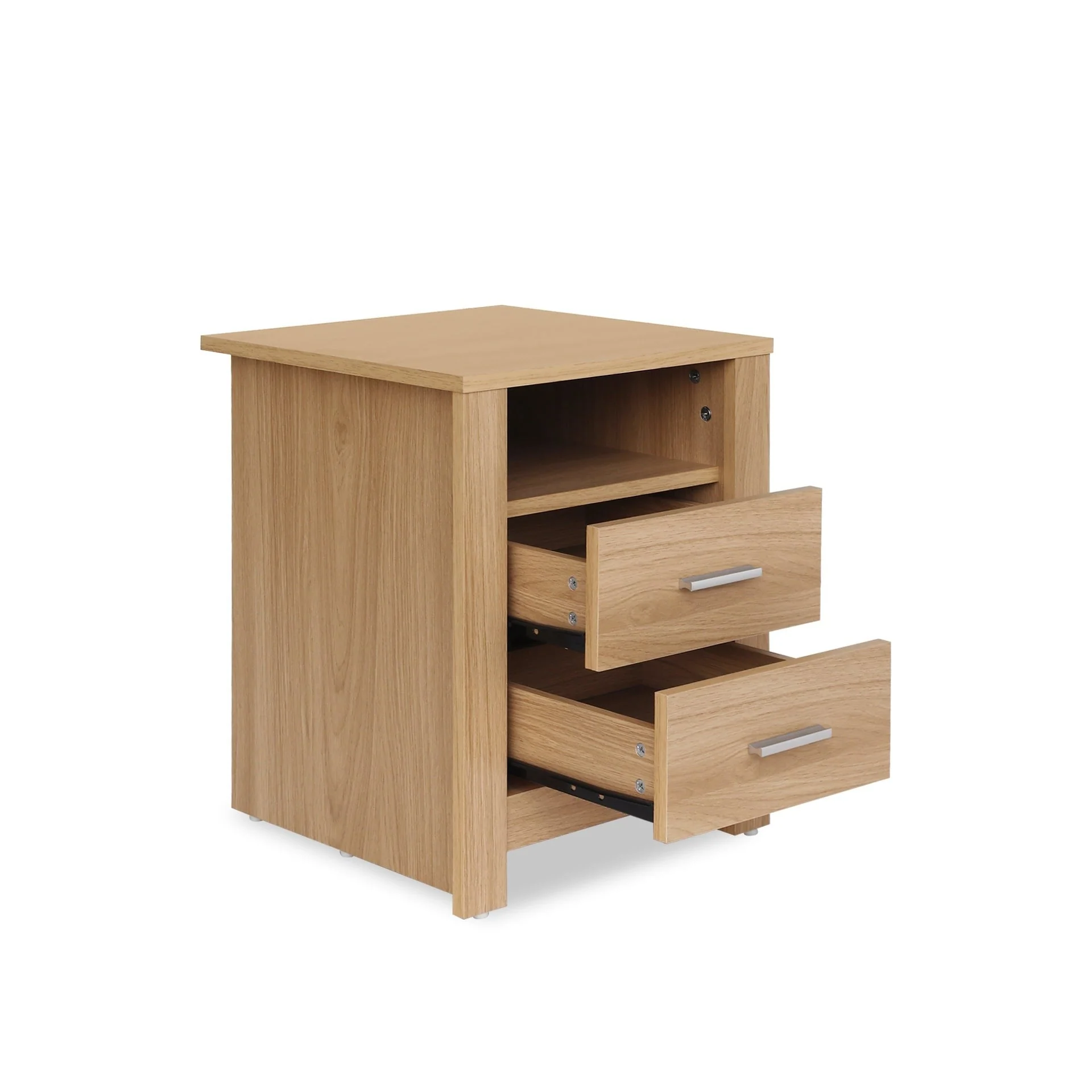 Olsen 2 Drawer Bedside Table - Oak - Image 11