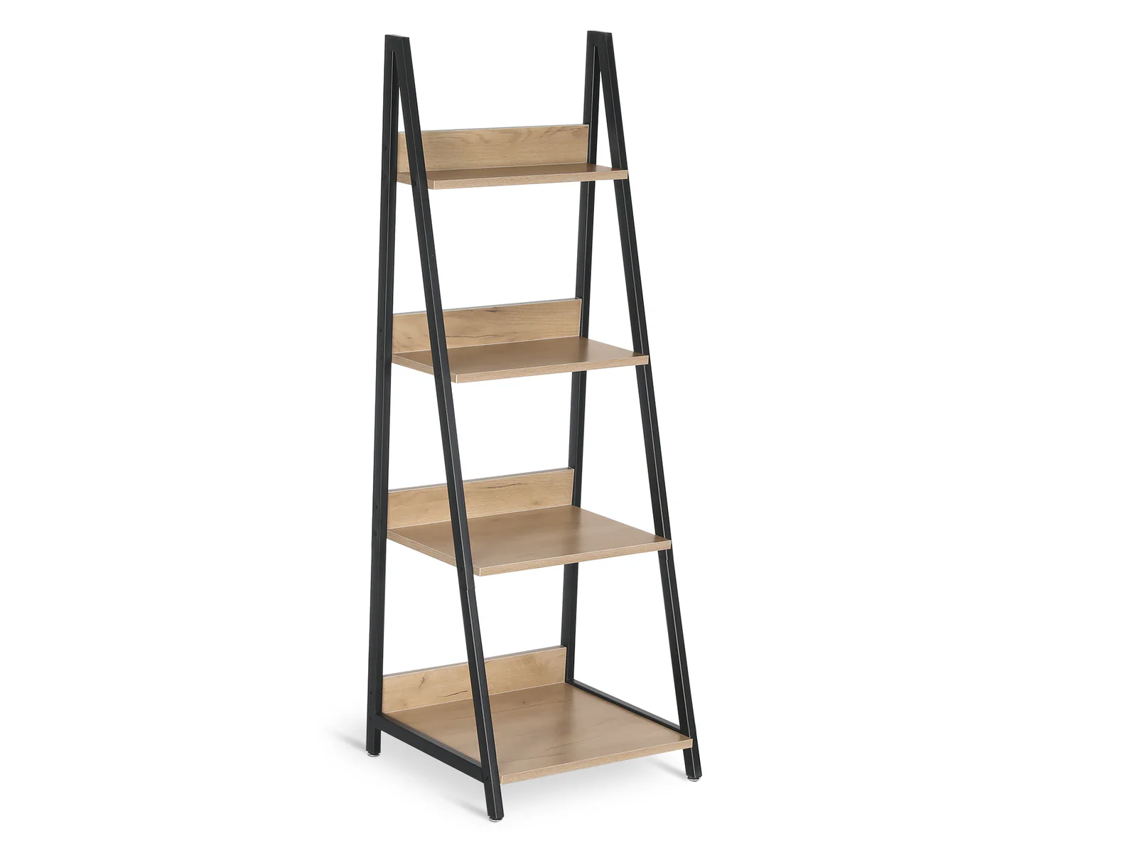ONEGA 4 Tier Ladder Shelf - OAK - Image 4
