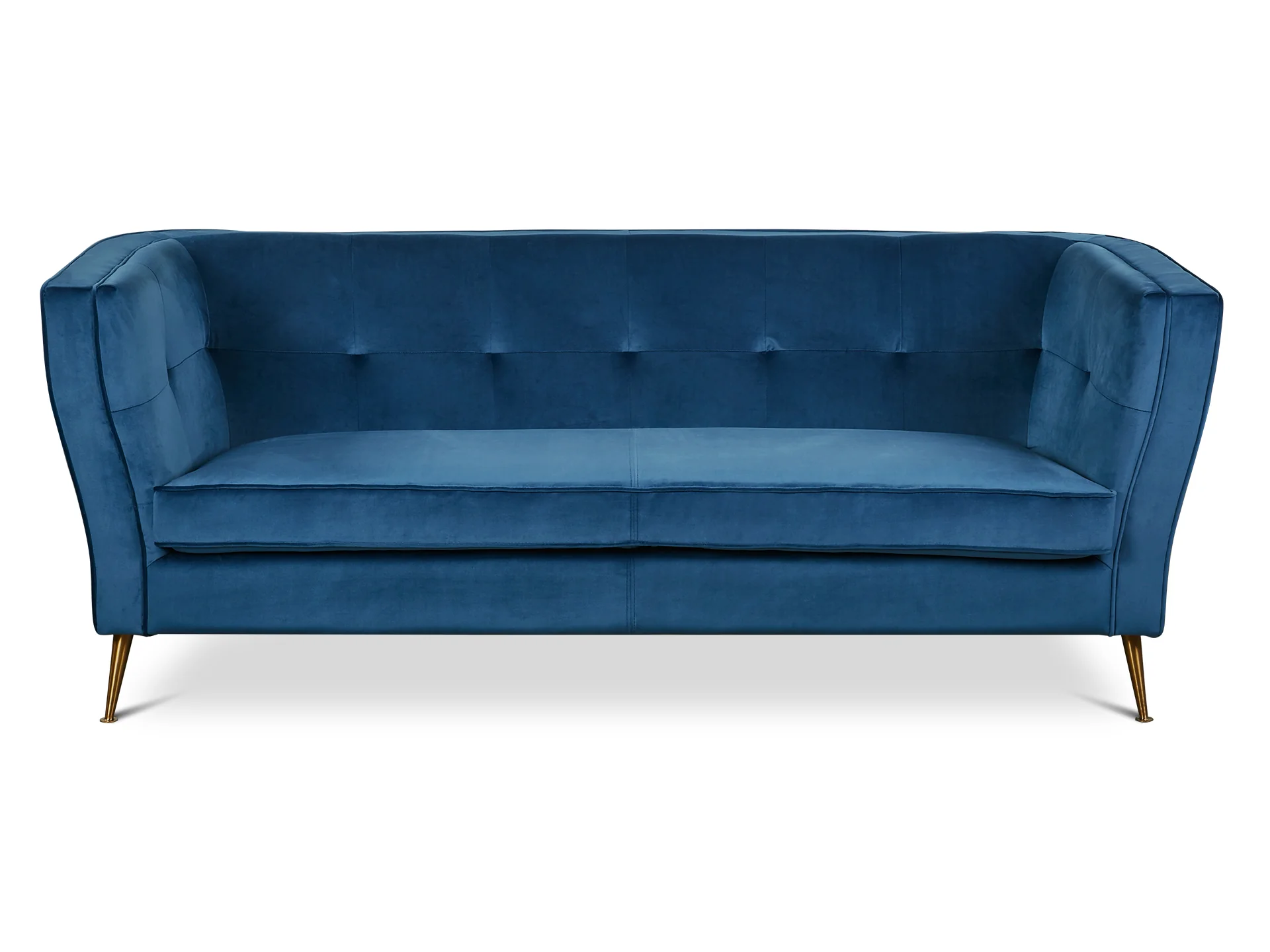 OSLO 3 Seater Velvet Sofa - BLUE - Image 5