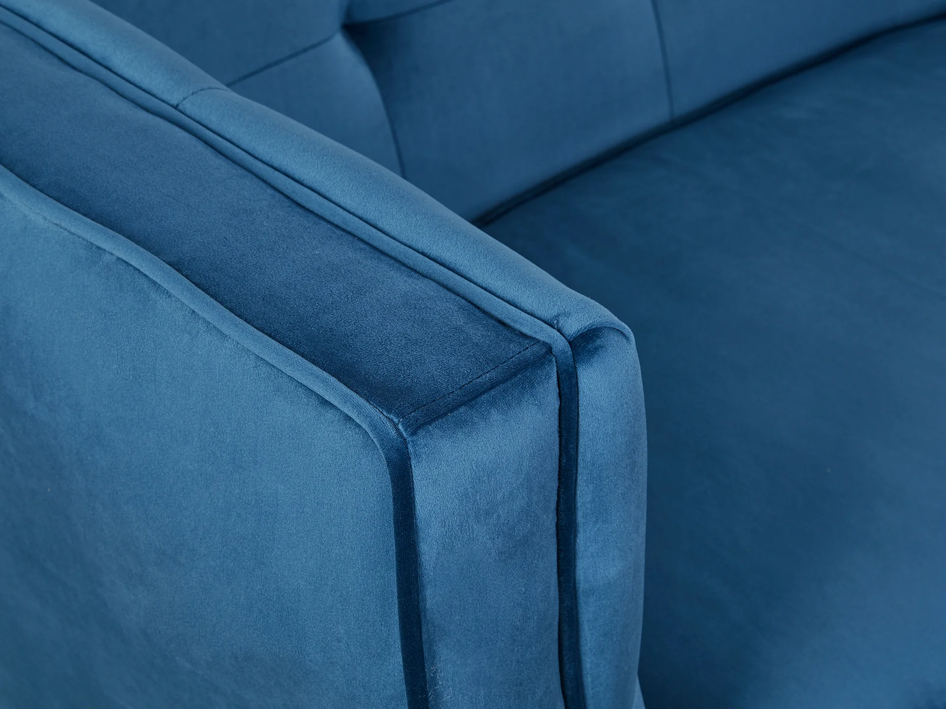 OSLO 3 Seater Velvet Sofa - BLUE - Image 6